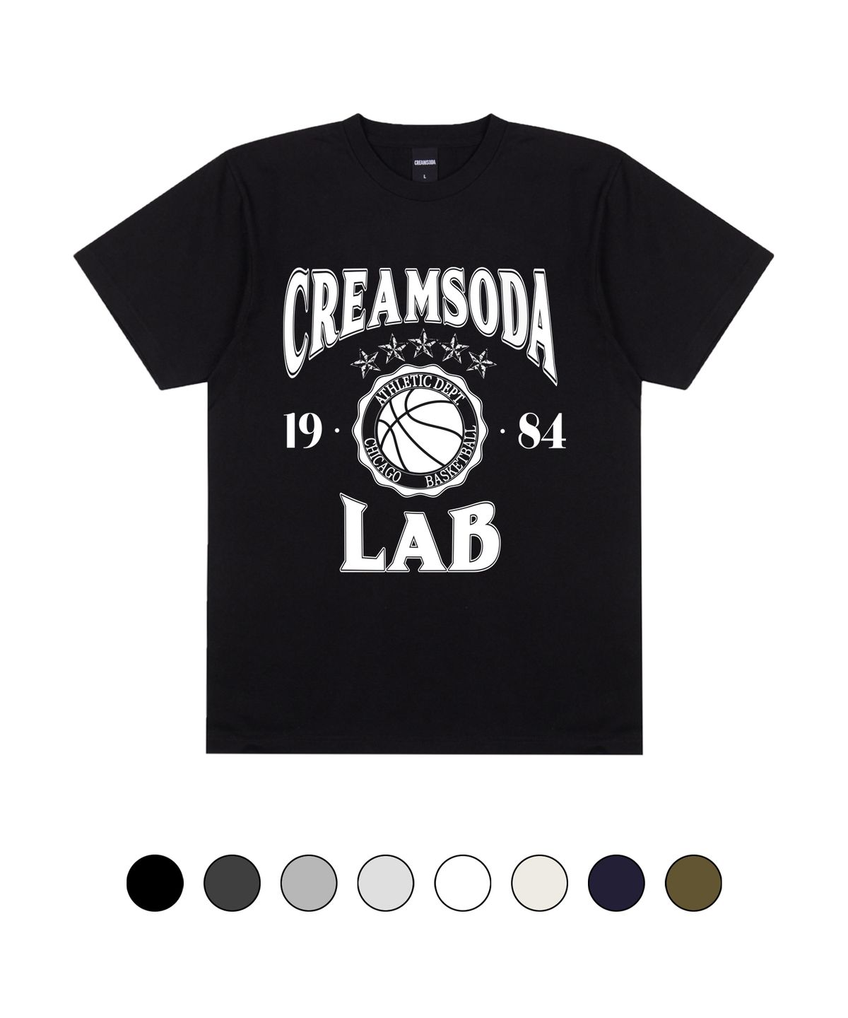 크림소다랩(CREAM SODA LAB) 바스켓볼 애슬레틱 반팔 티셔츠