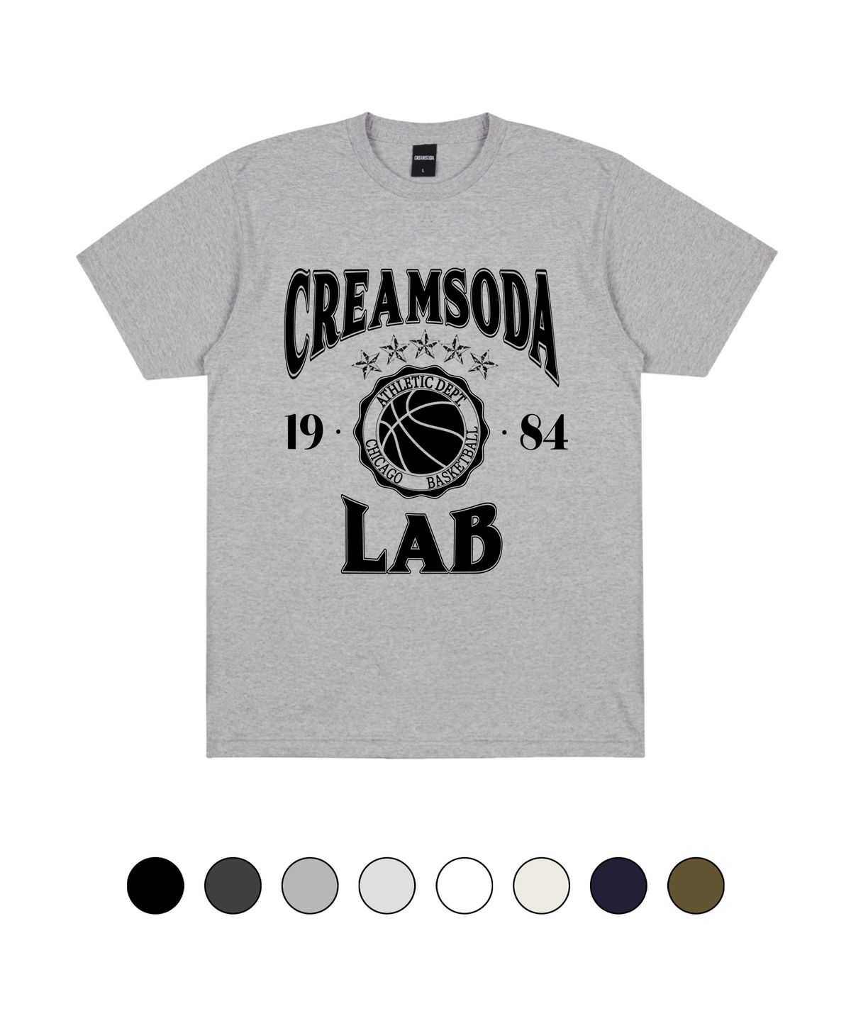 크림소다랩(CREAM SODA LAB) 바스켓볼 애슬레틱 반팔 티셔츠