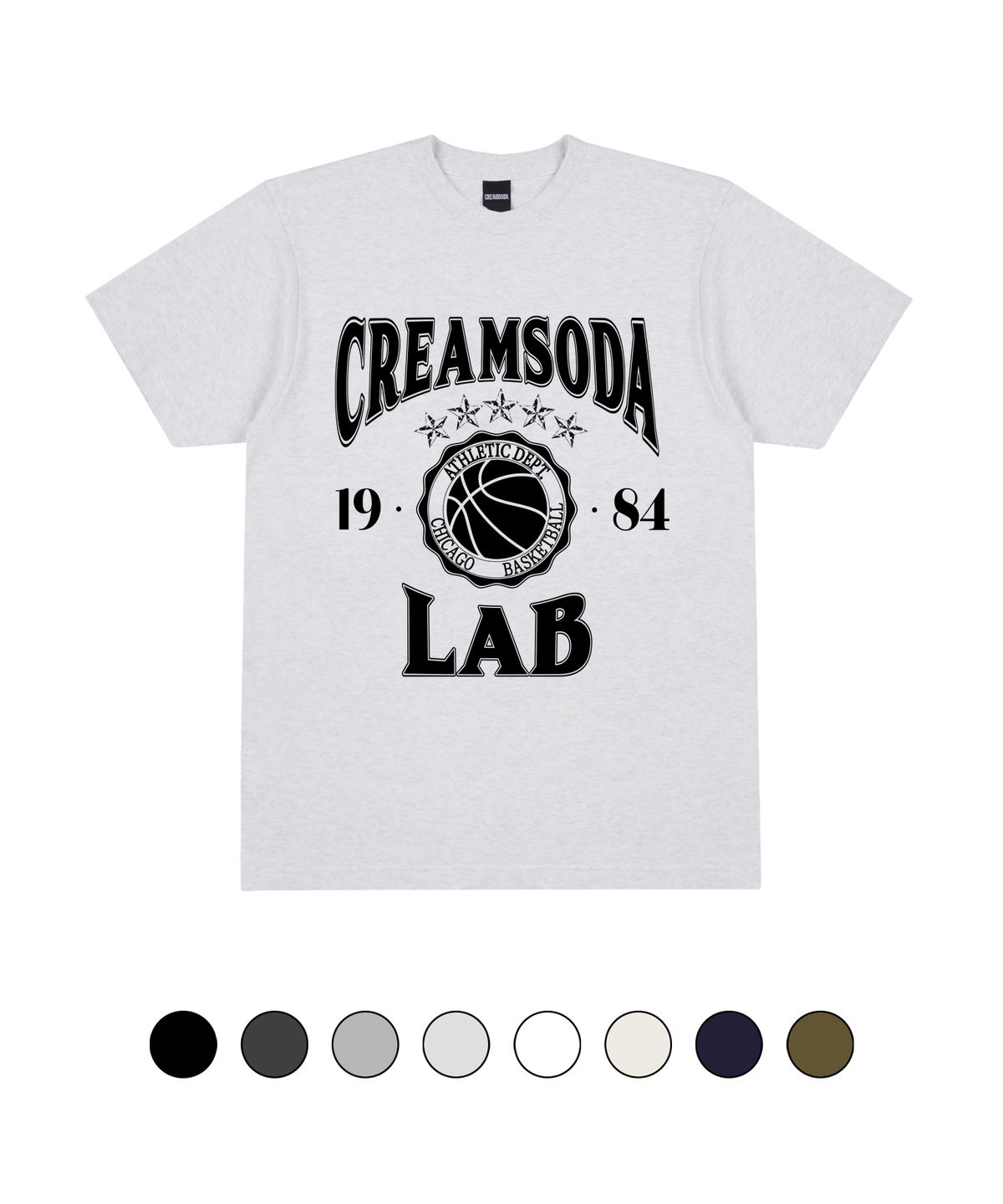 크림소다랩(CREAM SODA LAB) 바스켓볼 애슬레틱 반팔 티셔츠
