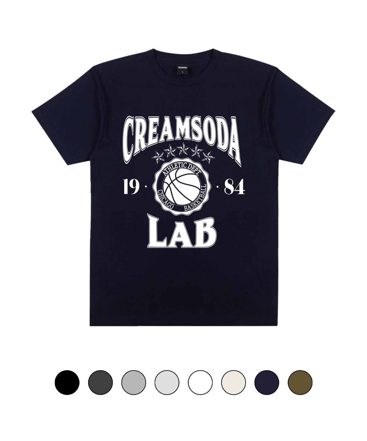 크림소다랩(CREAM SODA LAB) 바스켓볼 애슬레틱 반팔 티셔츠