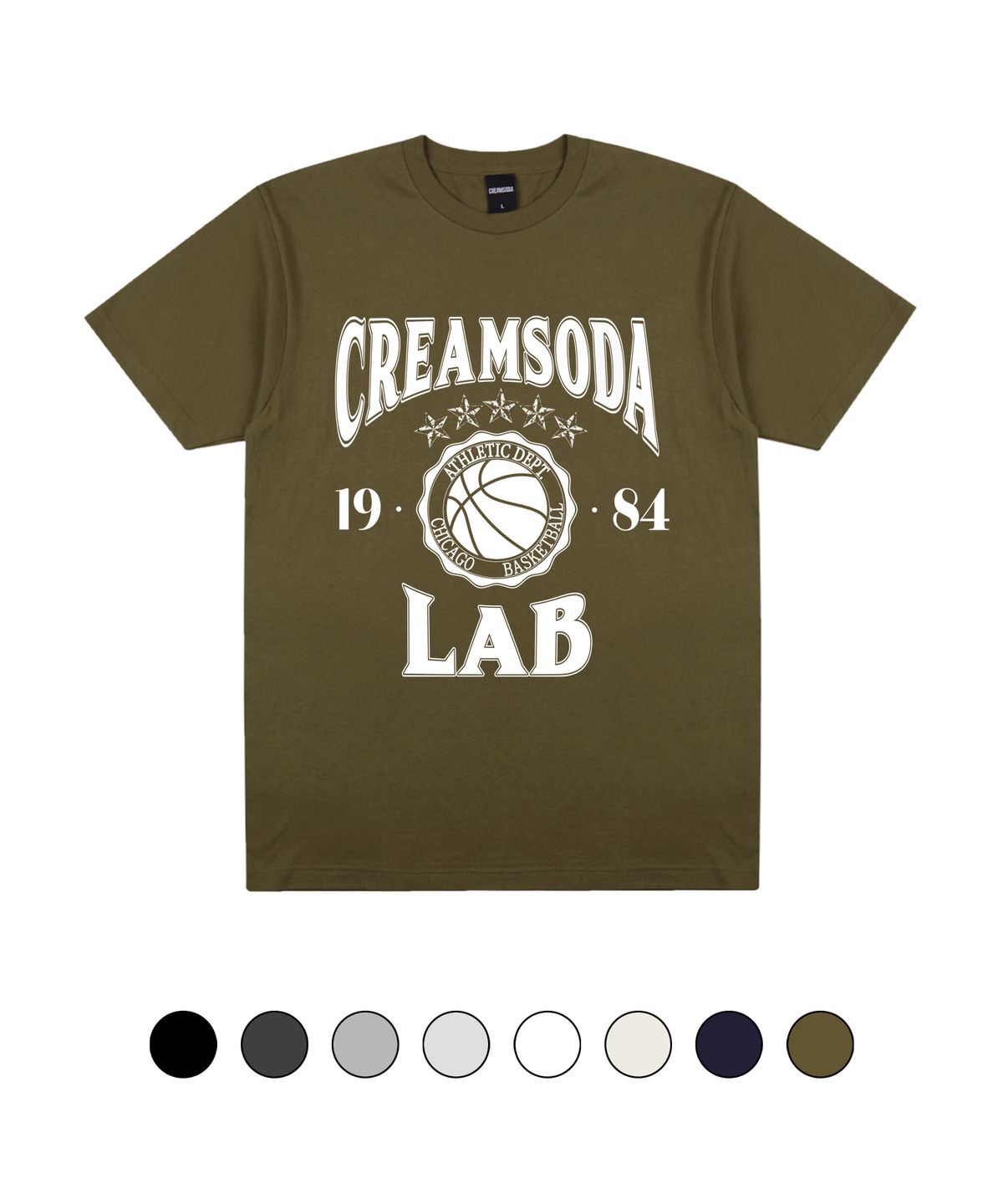 크림소다랩(CREAM SODA LAB) 바스켓볼 애슬레틱 반팔 티셔츠