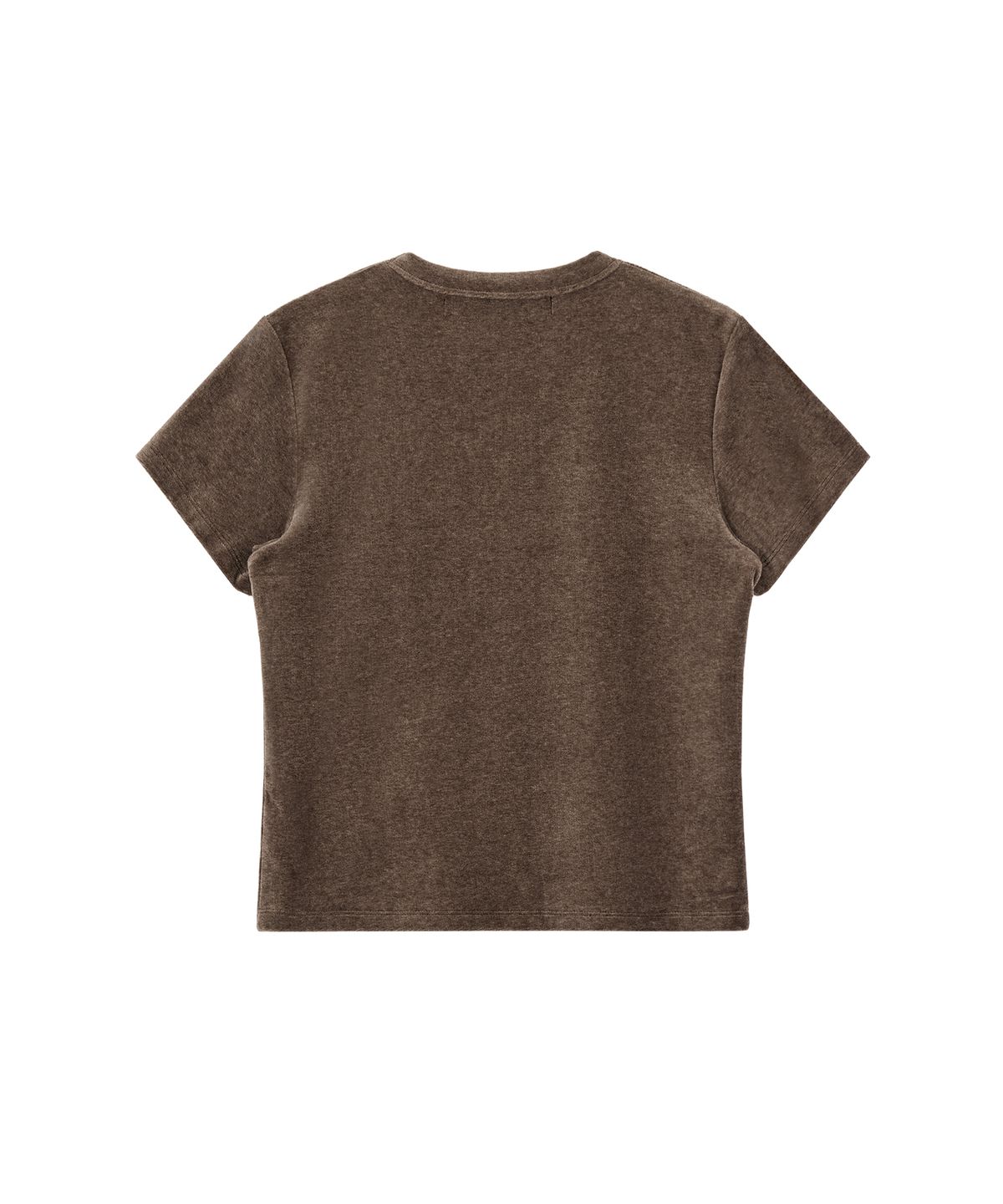 레스트앤레크레이션(REST&RECREATION) VELVET LOGO T-SHIRT - BROWN