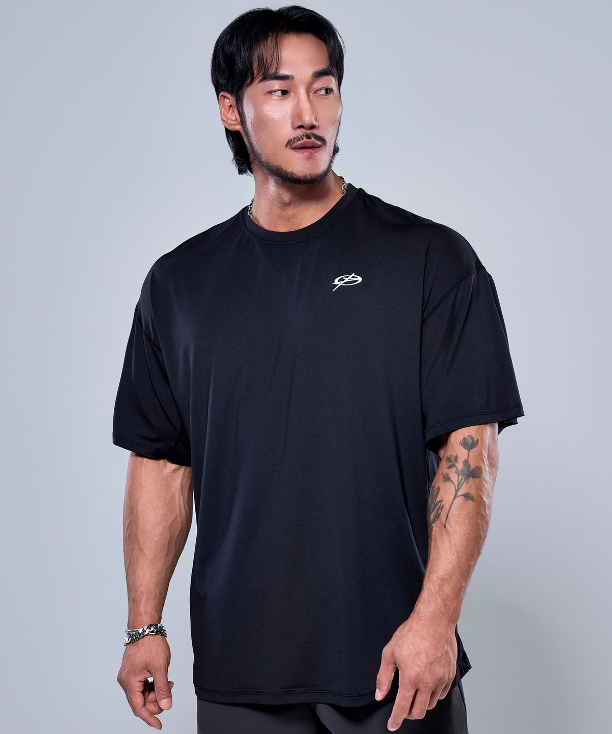 피지컬가먼츠(PHYSICAL GARMENTS) P2577 기능성 시그니처 드라이 오버핏 반팔 [블랙]