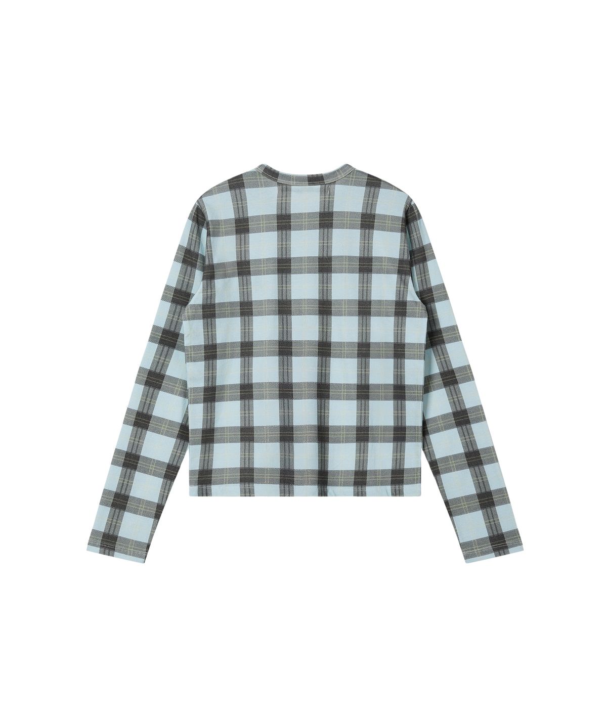 레스트앤레크레이션(REST&RECREATION) CHECK PATTERN LONG SLEEVE TOP - SKY BLUE