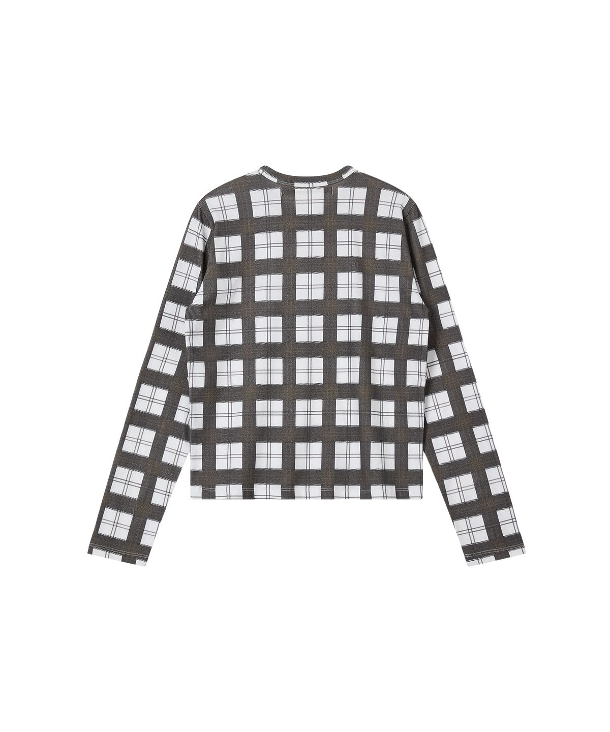 레스트앤레크레이션(REST&RECREATION) CHECK PATTERN LONG SLEEVE TOP - BLACK