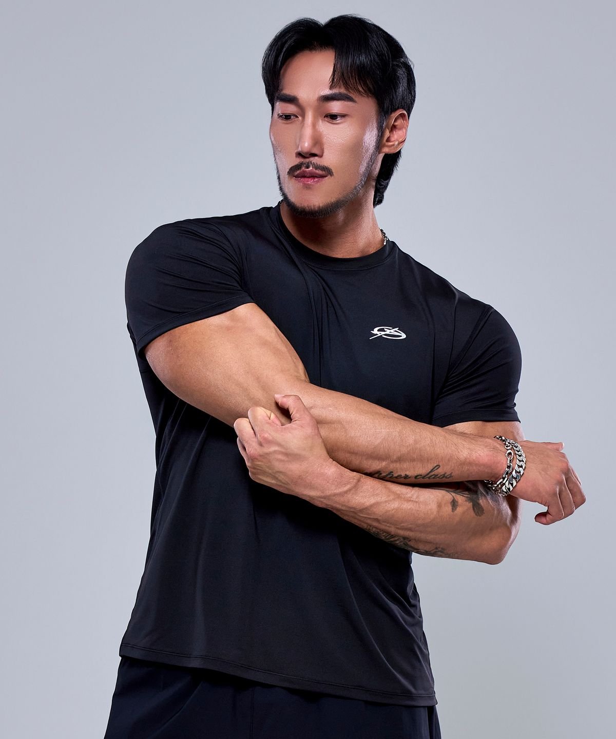피지컬가먼츠(PHYSICAL GARMENTS) P2578 기능성 시그니처 드라이 데일리 머슬반팔 [블랙]