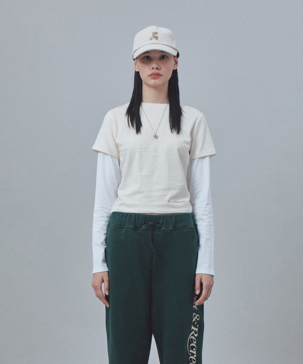 레스트앤레크레이션(REST&RECREATION) LAYERED SLEEVE TOP - CREAM