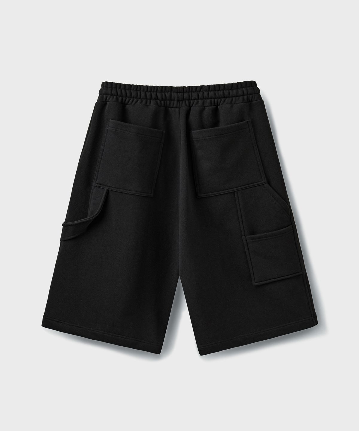 브랜디드(BRANDED) BERMUDA CARPENTER SWEAT SHORTS [BLACK]