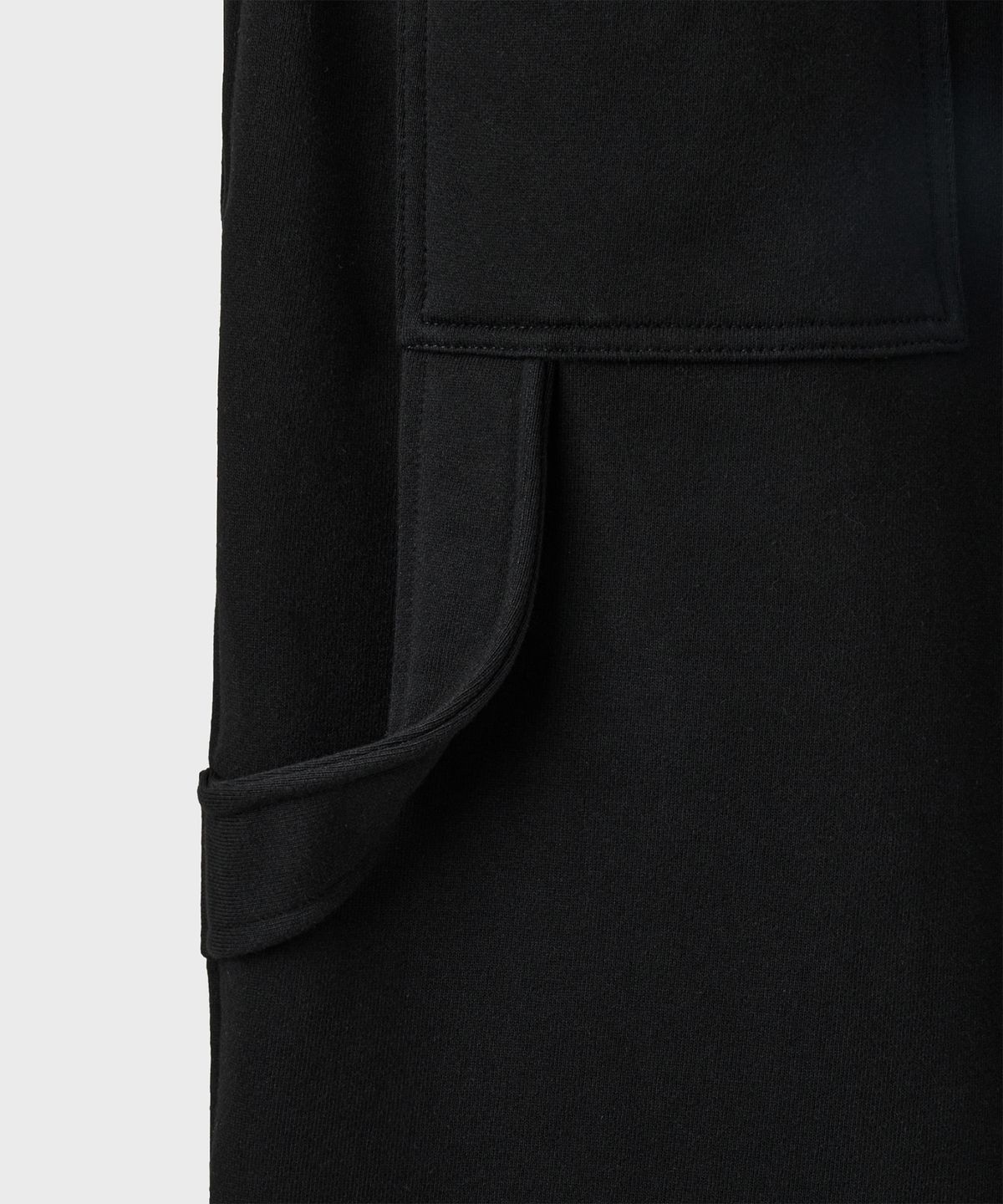 브랜디드(BRANDED) BERMUDA CARPENTER SWEAT SHORTS [BLACK]