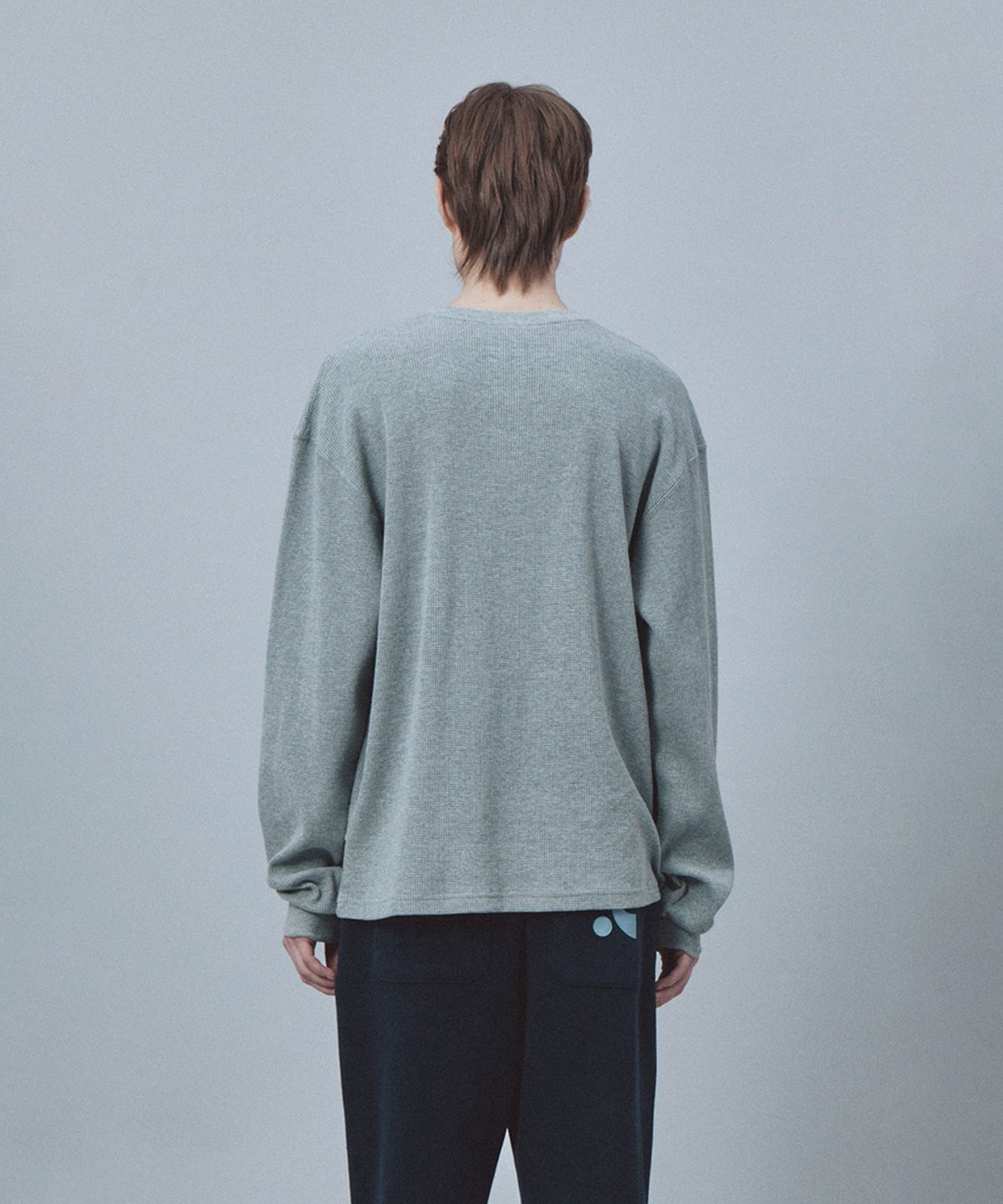 레스트앤레크레이션(REST&RECREATION) HENLEY NECK TOP - GREY