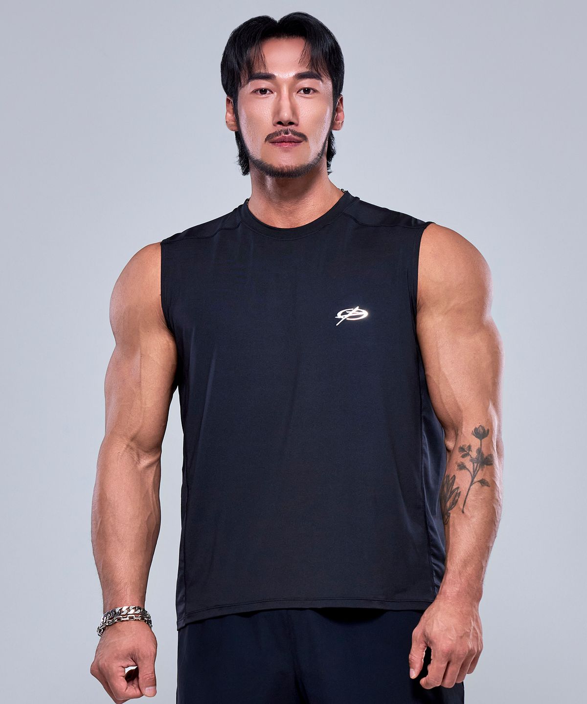 피지컬가먼츠(PHYSICAL GARMENTS) P2579 기능성 시그니처 드라이 데일리나시 [블랙]