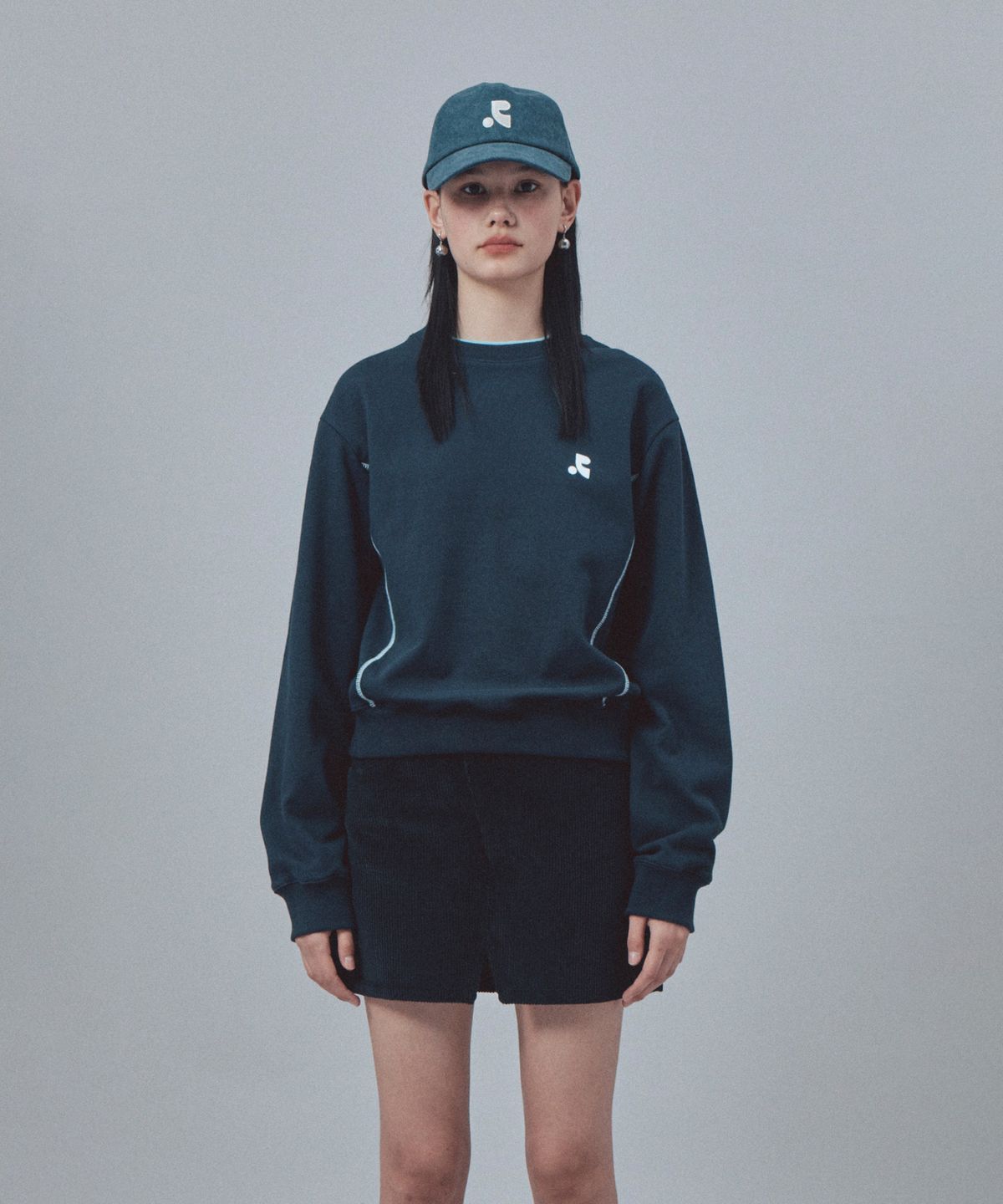 레스트앤레크레이션(REST&RECREATION) LAYERED SWEATSHIRT - NAVY