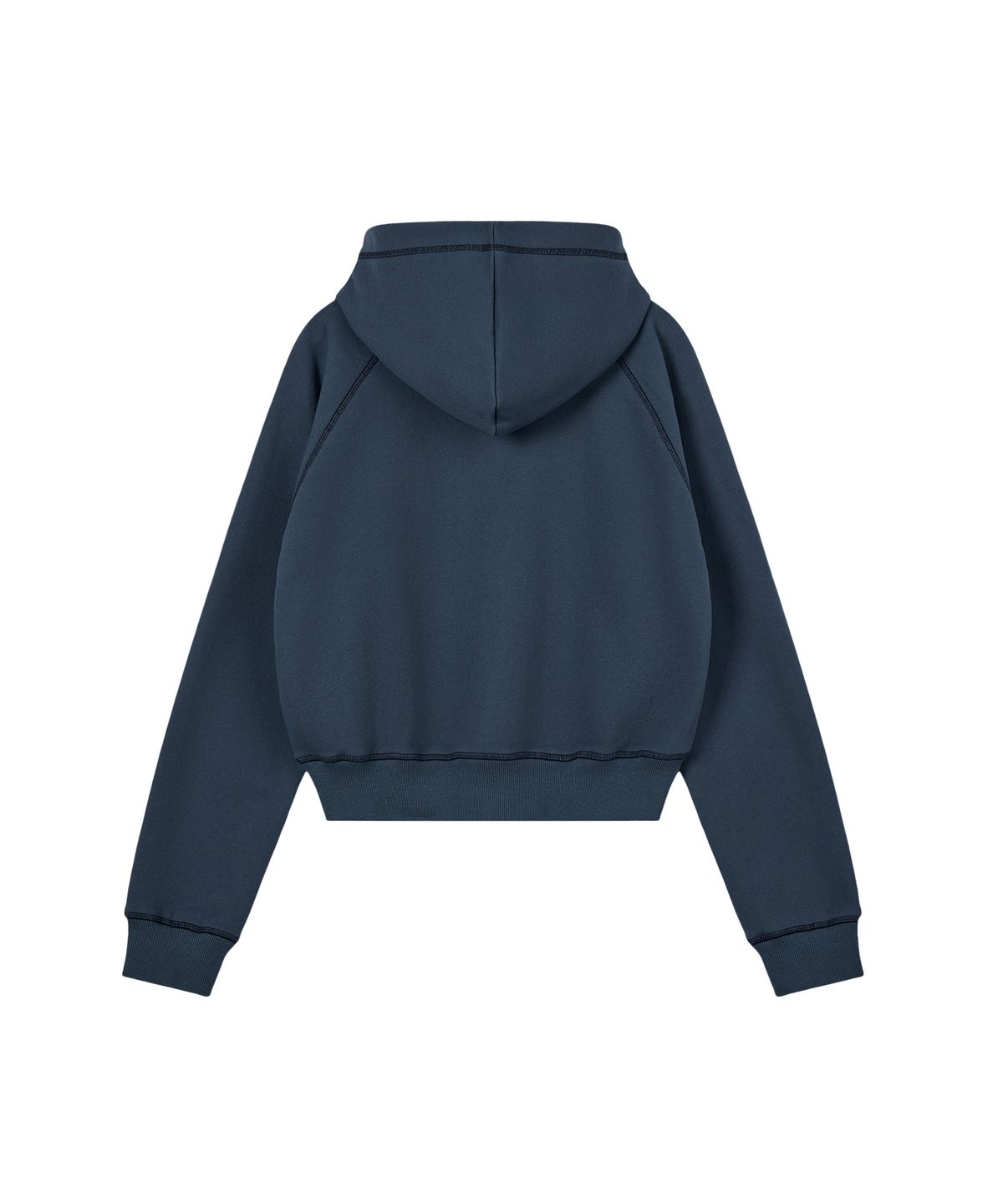 레스트앤레크레이션(REST&RECREATION) ZIG ZAG STITCH CROPPED HOOD - BLUE