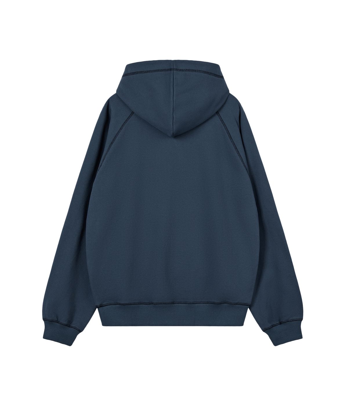 레스트앤레크레이션(REST&RECREATION) ZIG ZAG STITCH CROPPED HOOD - BLUE