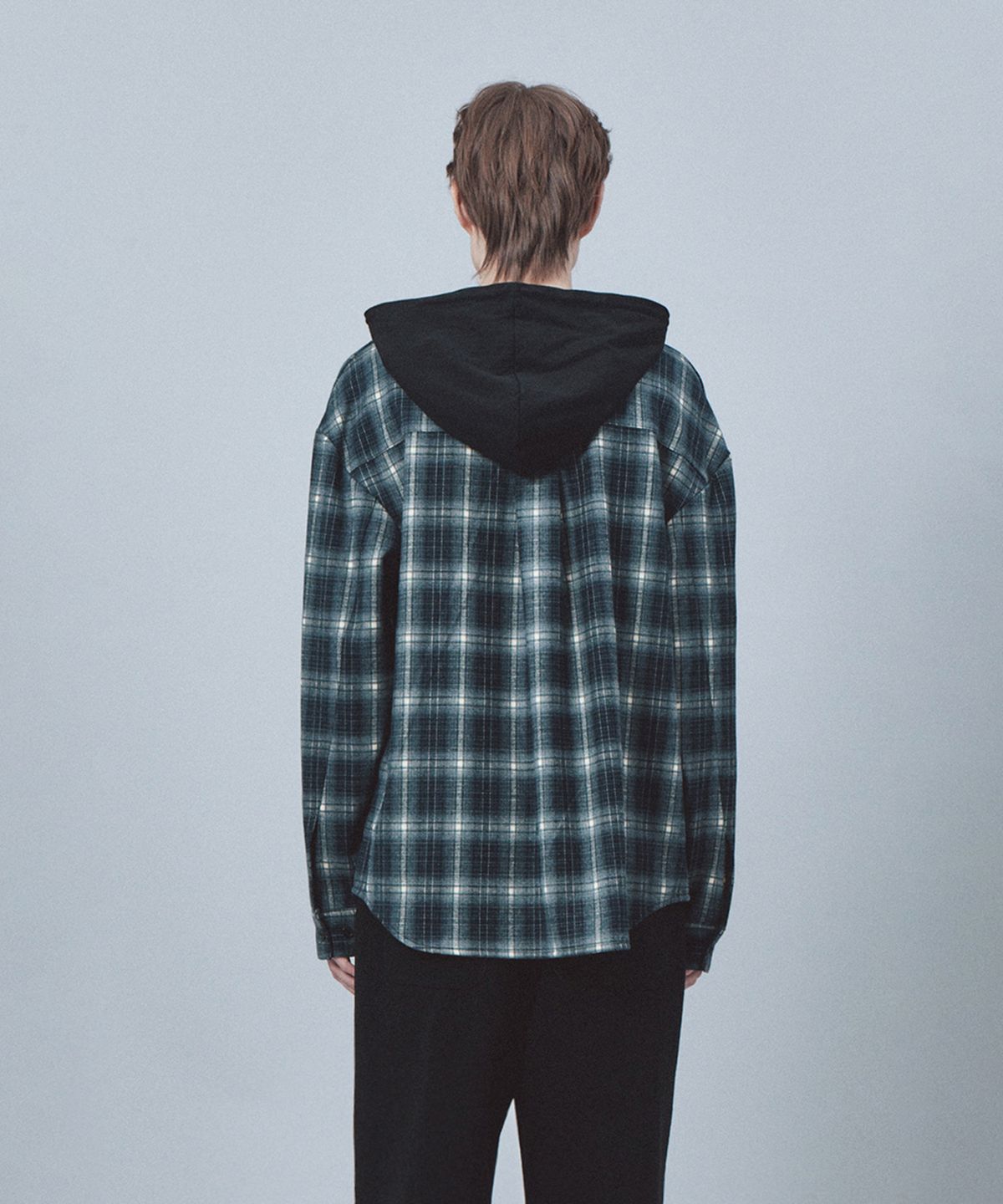 레스트앤레크레이션(REST&RECREATION) CHECK HOOD SHIRTS - NAVY