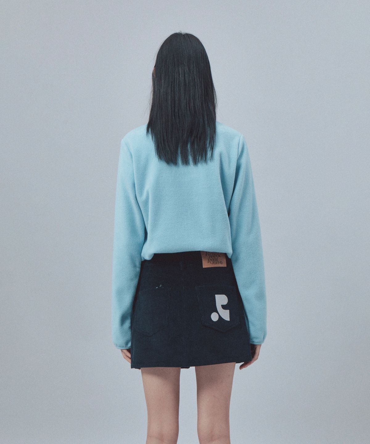레스트앤레크레이션(REST&RECREATION) FLEECE HALF ZIP-UP - SKY BLUE