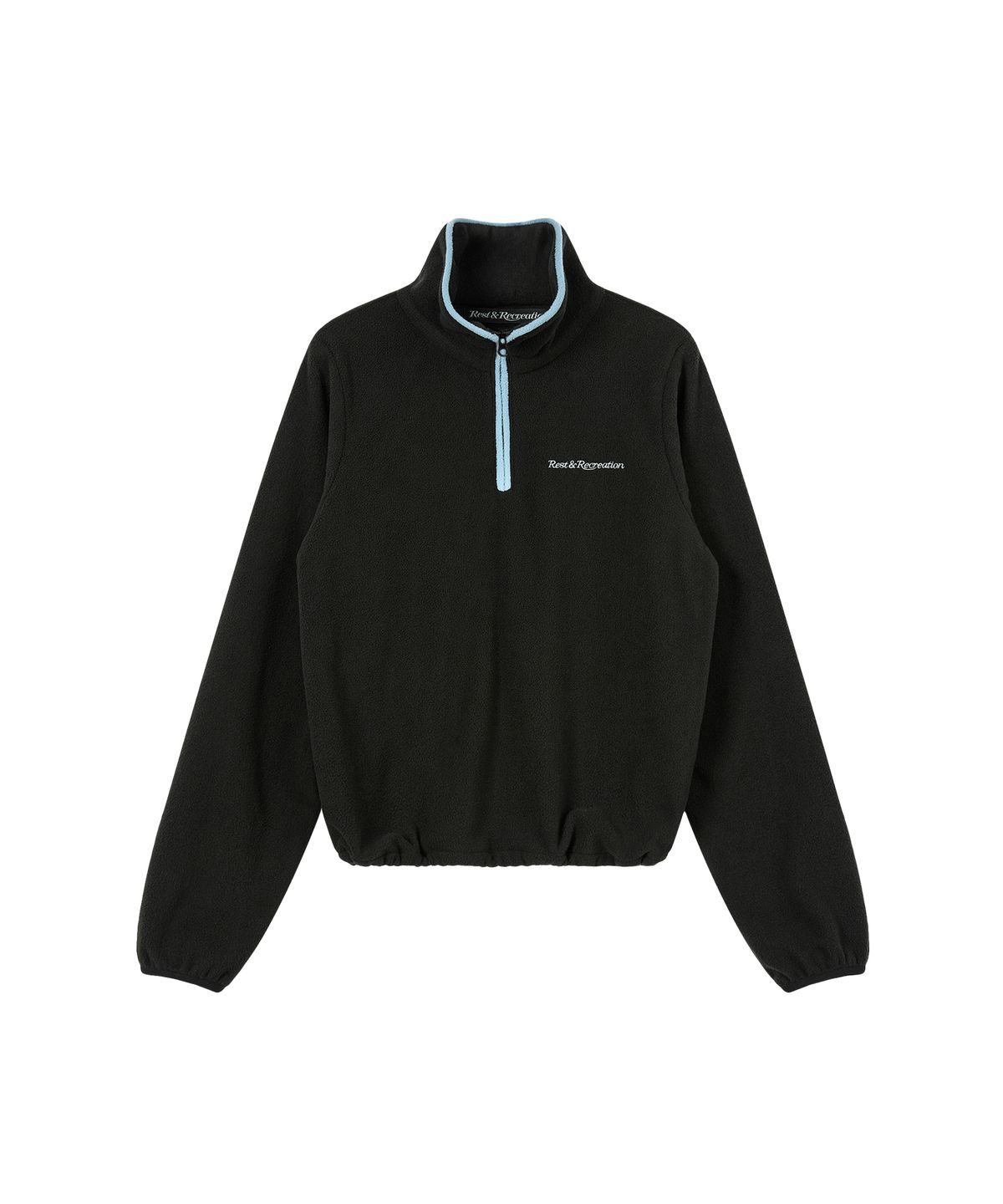 레스트앤레크레이션(REST&RECREATION) FLEECE HALF ZIP-UP - BLACK