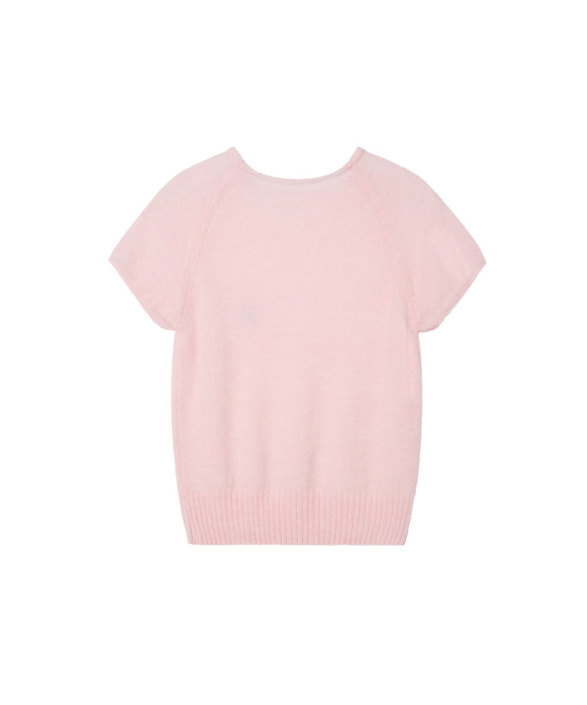 레스트앤레크레이션(REST&RECREATION) RAGLAN HALF SLEEVE KNIT TOP - PINK
