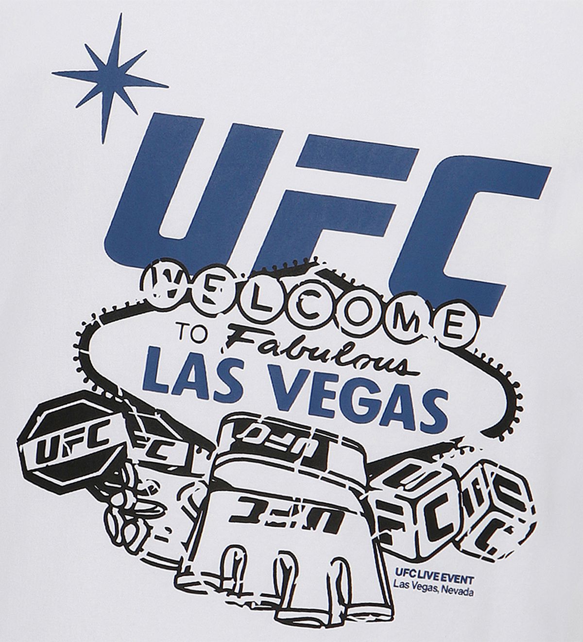 유에프씨 스포츠(UFC SPORT) UFC 글로브 릴렉스핏 반팔 티셔츠 화이트 U2SSW2323WH