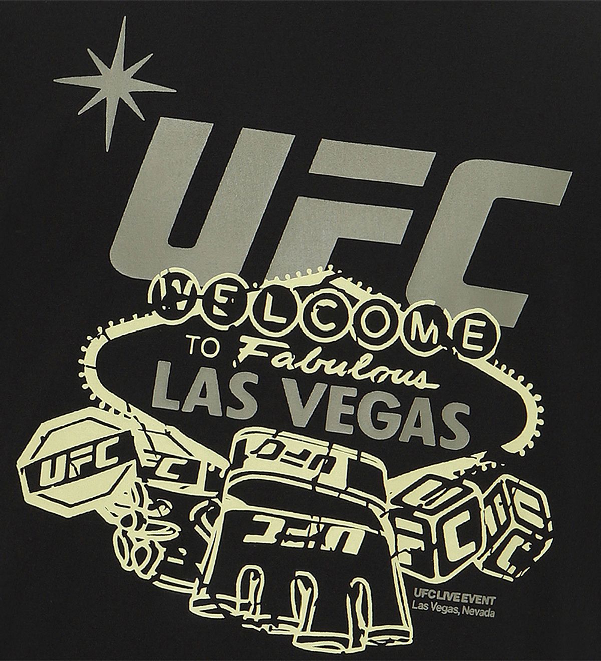 유에프씨 스포츠(UFC SPORT) UFC 글로브 릴렉스핏 반팔 티셔츠 블랙 U2SSW2323BK
