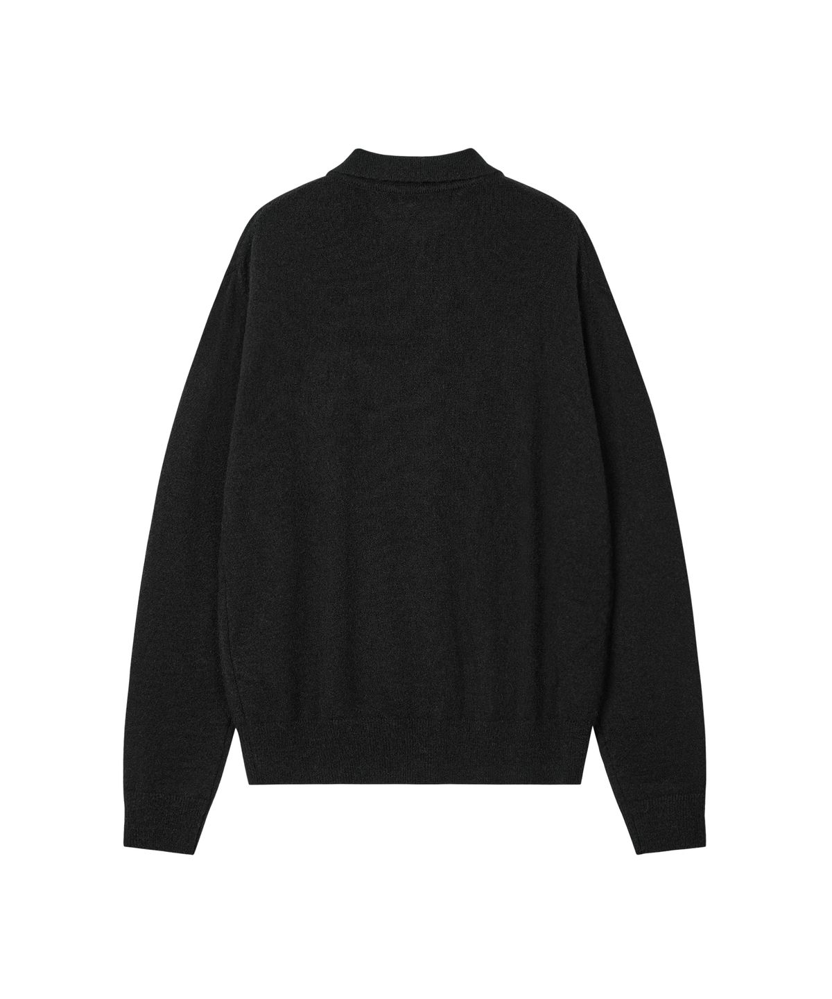 레스트앤레크레이션(REST&RECREATION) WOOL POLO KNIT TOP - BLACK
