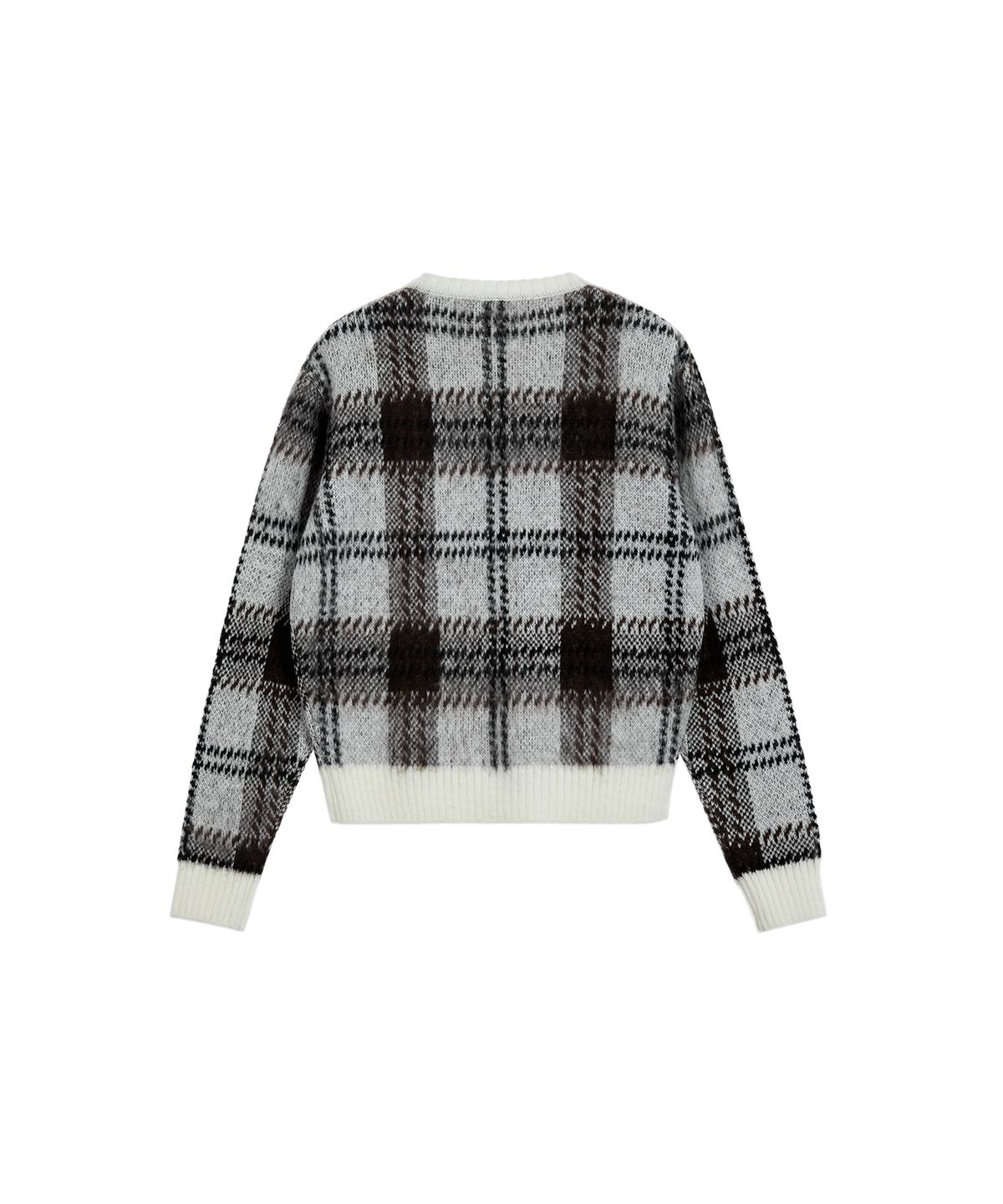 레스트앤레크레이션(REST&RECREATION) CHECK PATTERN HAIRY SWEATER - IVORY