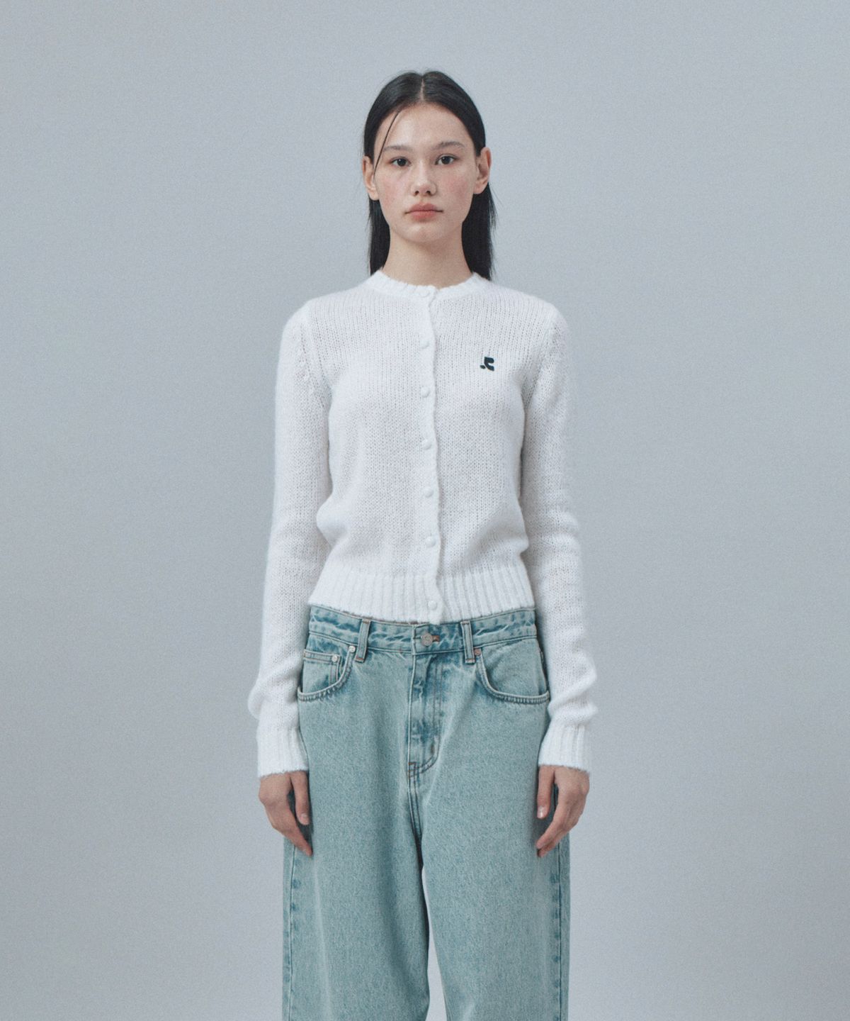 레스트앤레크레이션(REST&RECREATION) BUTTON HOLE KNIT CARDIGAN - IVORY