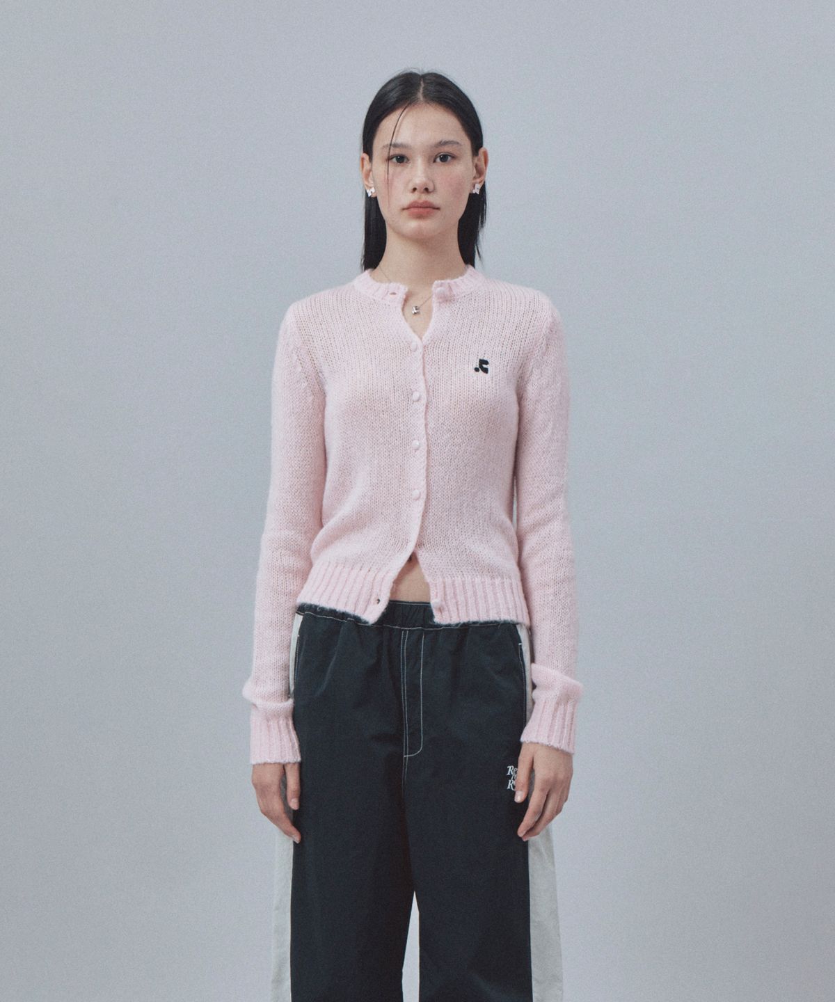 레스트앤레크레이션(REST&RECREATION) BUTTON HOLE KNIT CARDIGAN - PINK