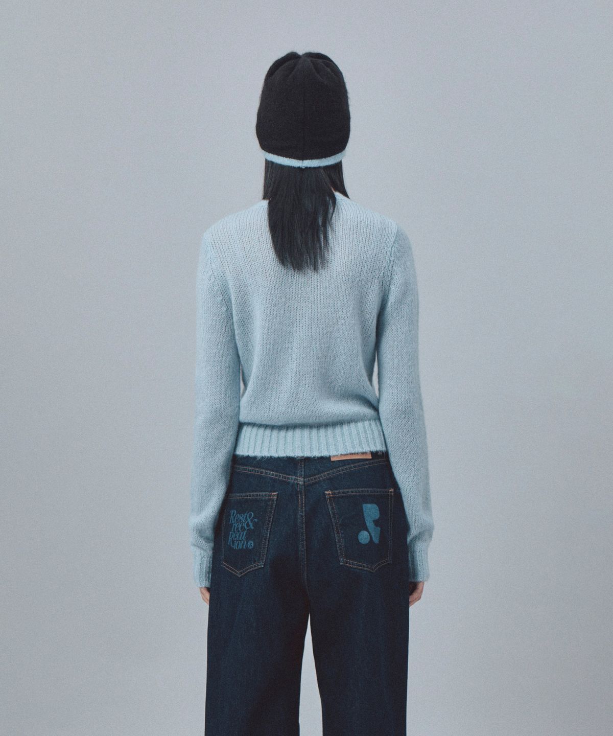 레스트앤레크레이션(REST&RECREATION) BUTTON HOLE KNIT CARDIGAN - SKY BLUE