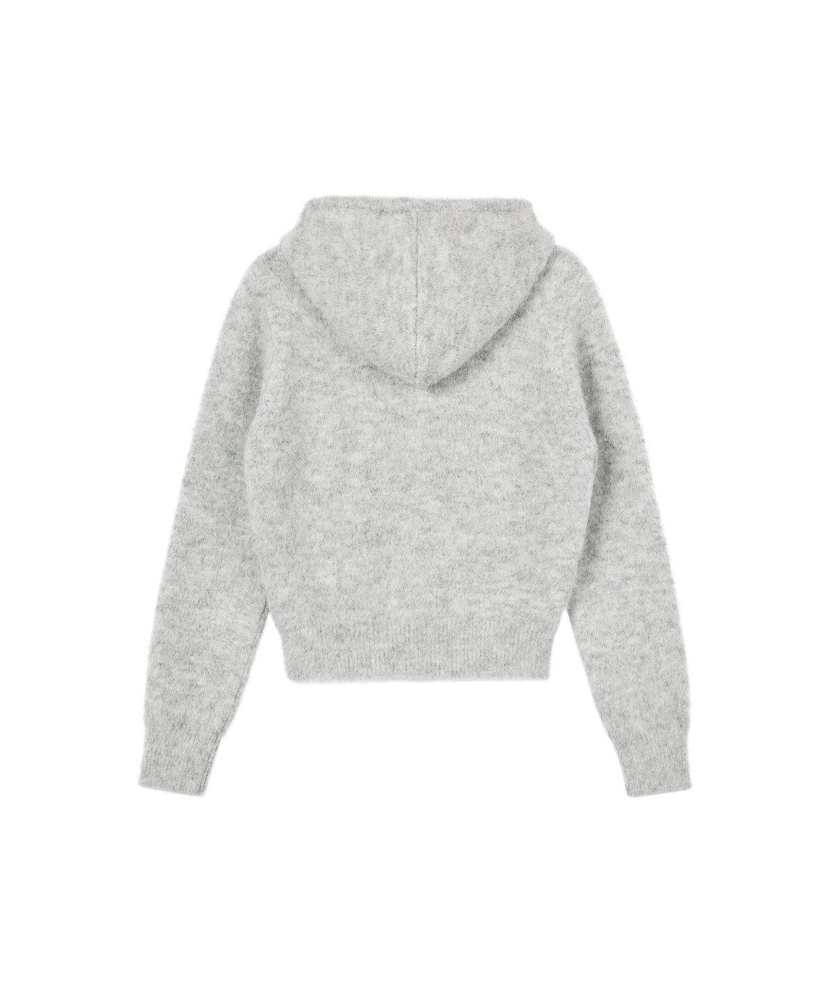 레스트앤레크레이션(REST&RECREATION) HAIRY KNIT HOOD ZIP-UP - LIGHT GREY