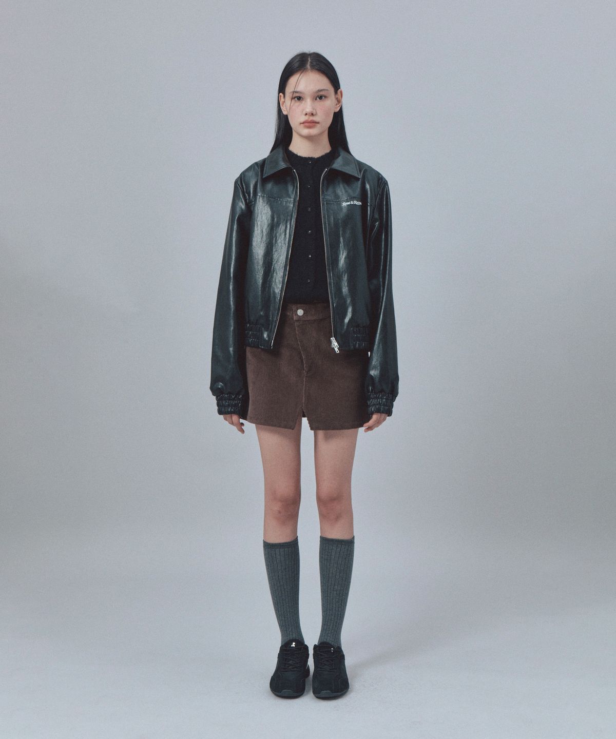 레스트앤레크레이션(REST&RECREATION) FAUX LEATHER BLOUSON - BLACK