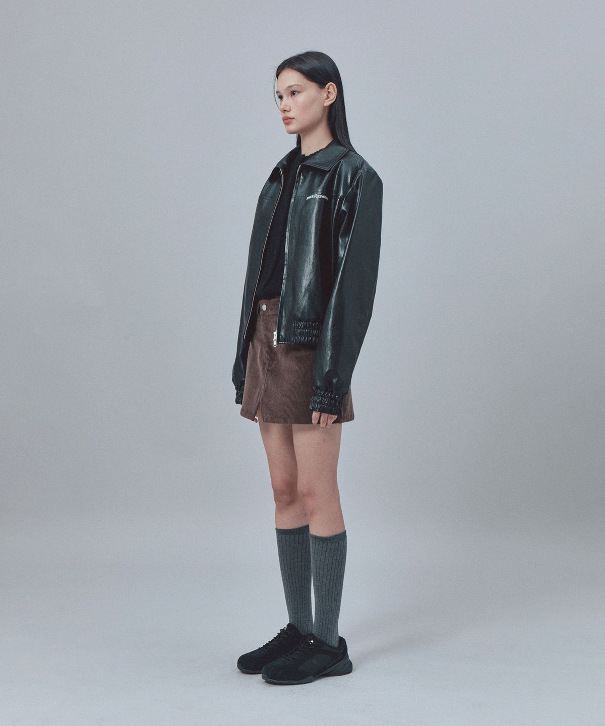 레스트앤레크레이션(REST&RECREATION) FAUX LEATHER BLOUSON - BLACK