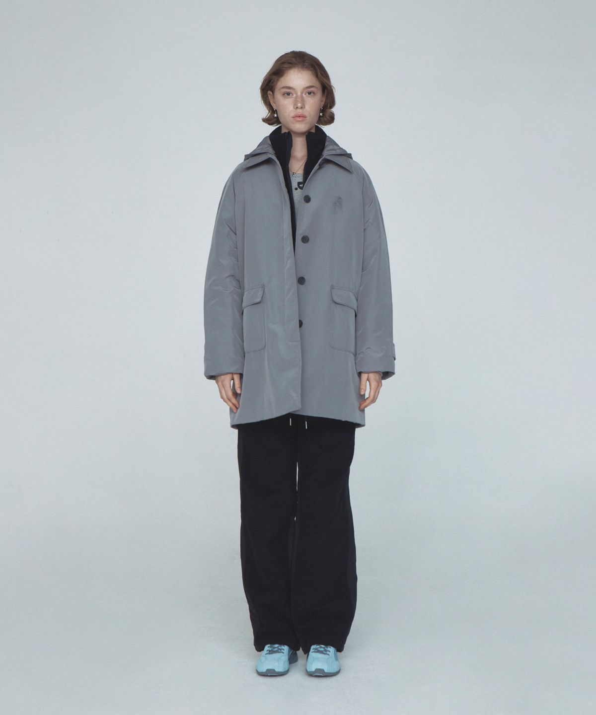 레스트앤레크레이션(REST&RECREATION) QUILTED HOOD COAT - GREY
