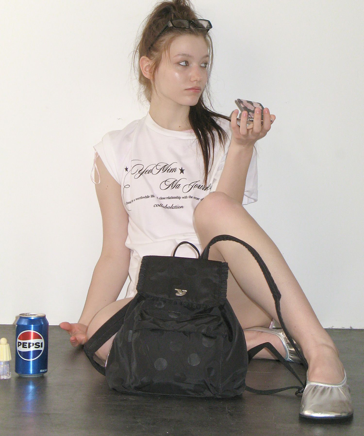MUSINSA公式 | YEOMIM mini day backpack (black dot)