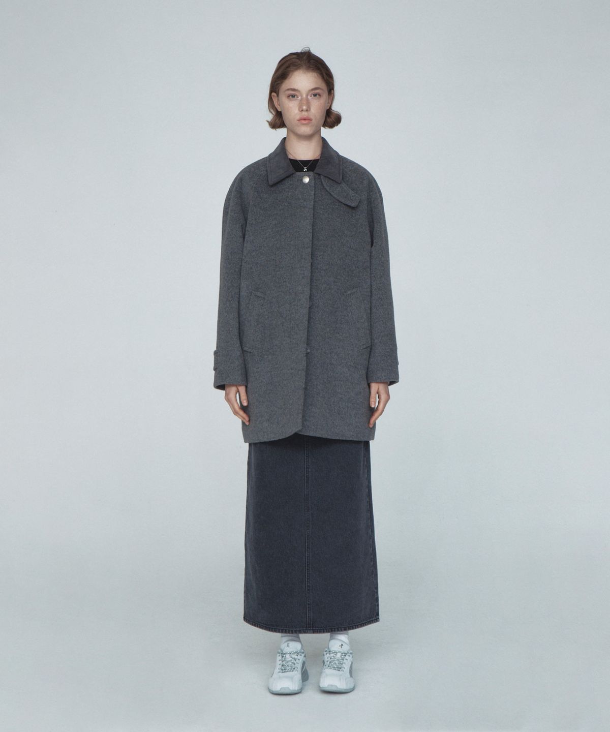 레스트앤레크레이션(REST&RECREATION) WOOL BALMACAAN COAT - GREY