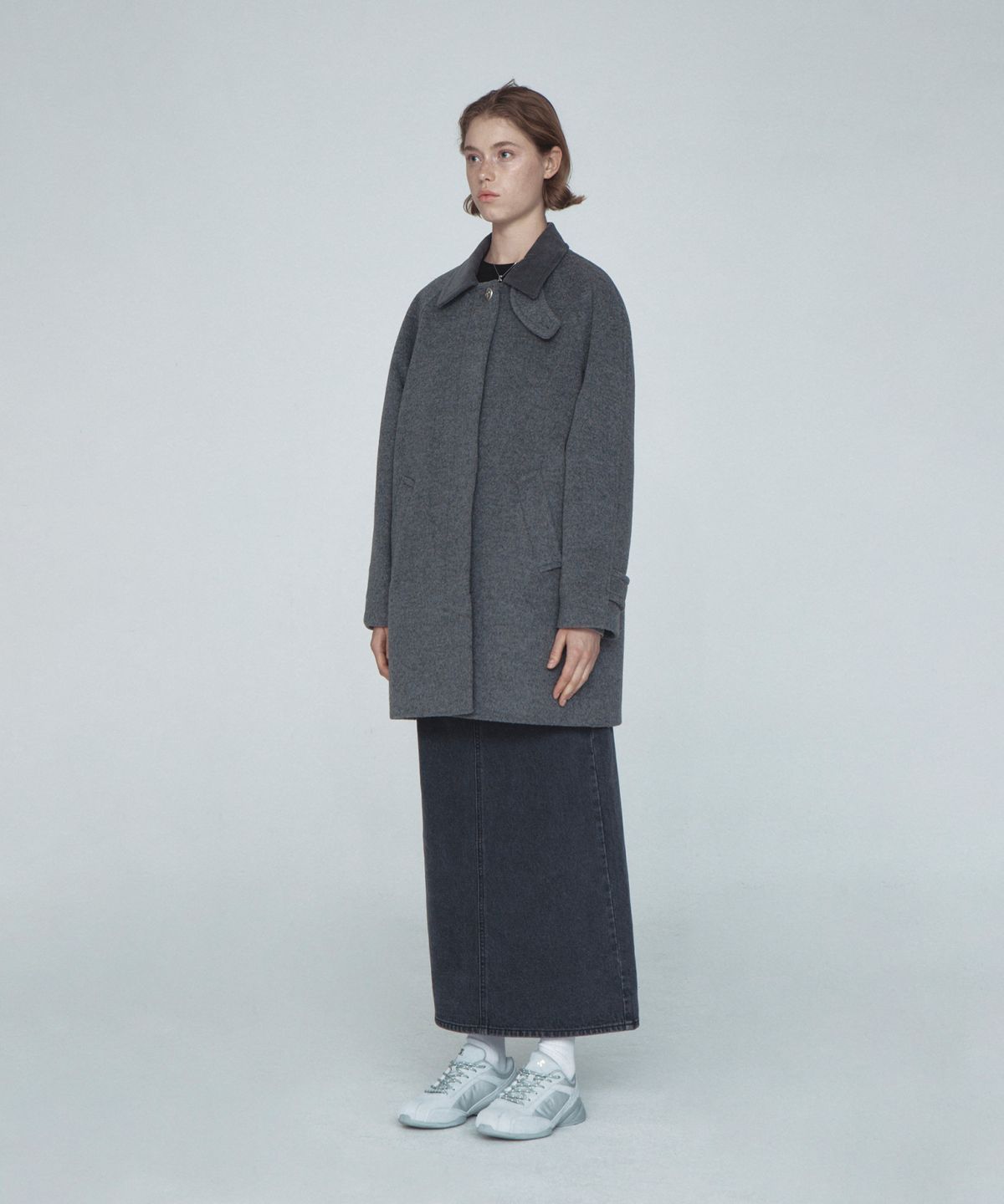 레스트앤레크레이션(REST&RECREATION) WOOL BALMACAAN COAT - GREY