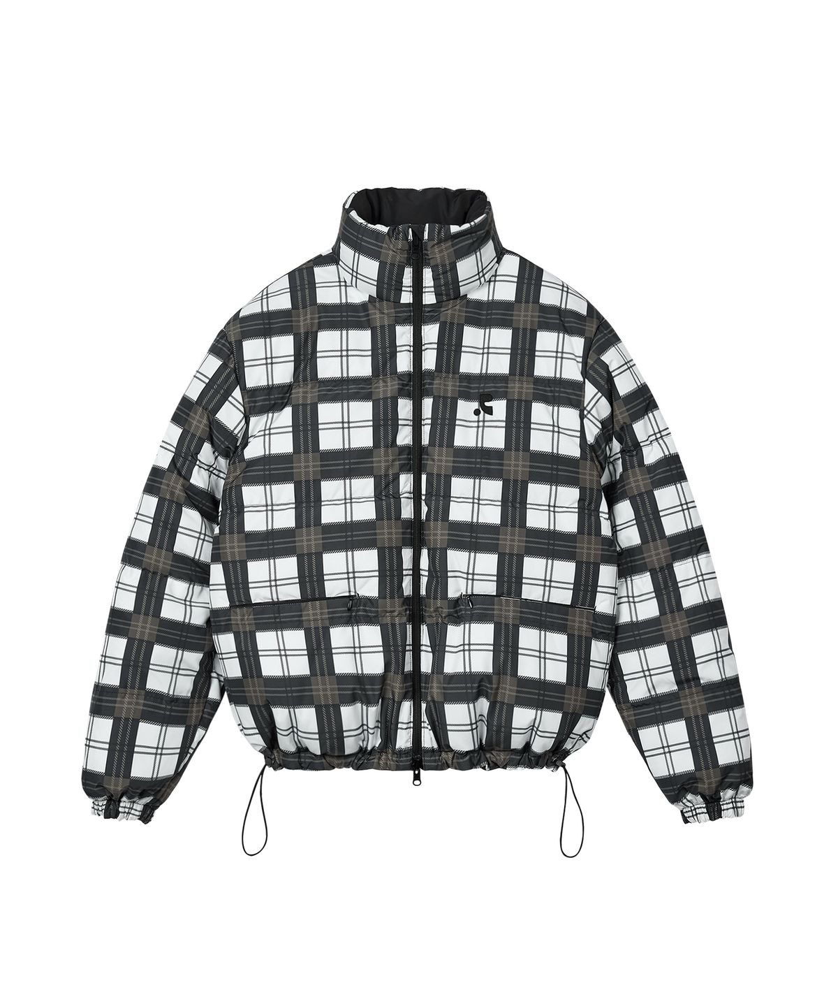 레스트앤레크레이션(REST&RECREATION) REVERSIBLE CHECK DOWN JACKET - BLACK