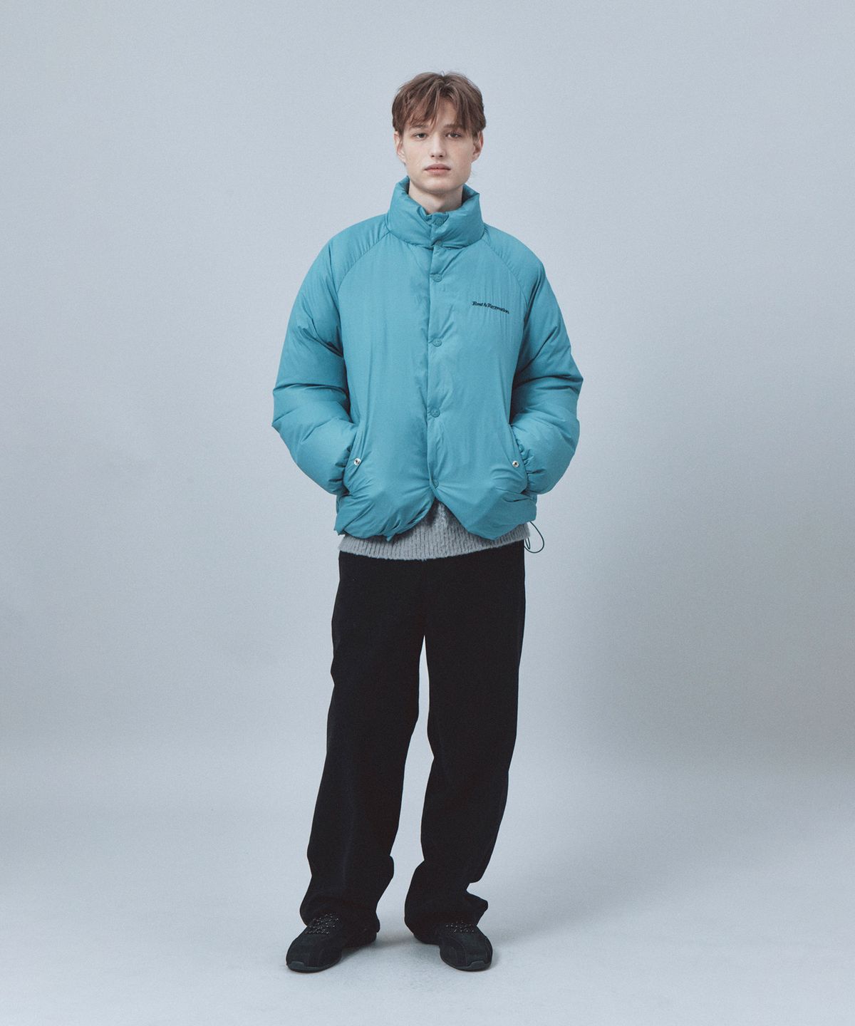 레스트앤레크레이션(REST&RECREATION) RAGLAN DOWN JUMPER - BLUE