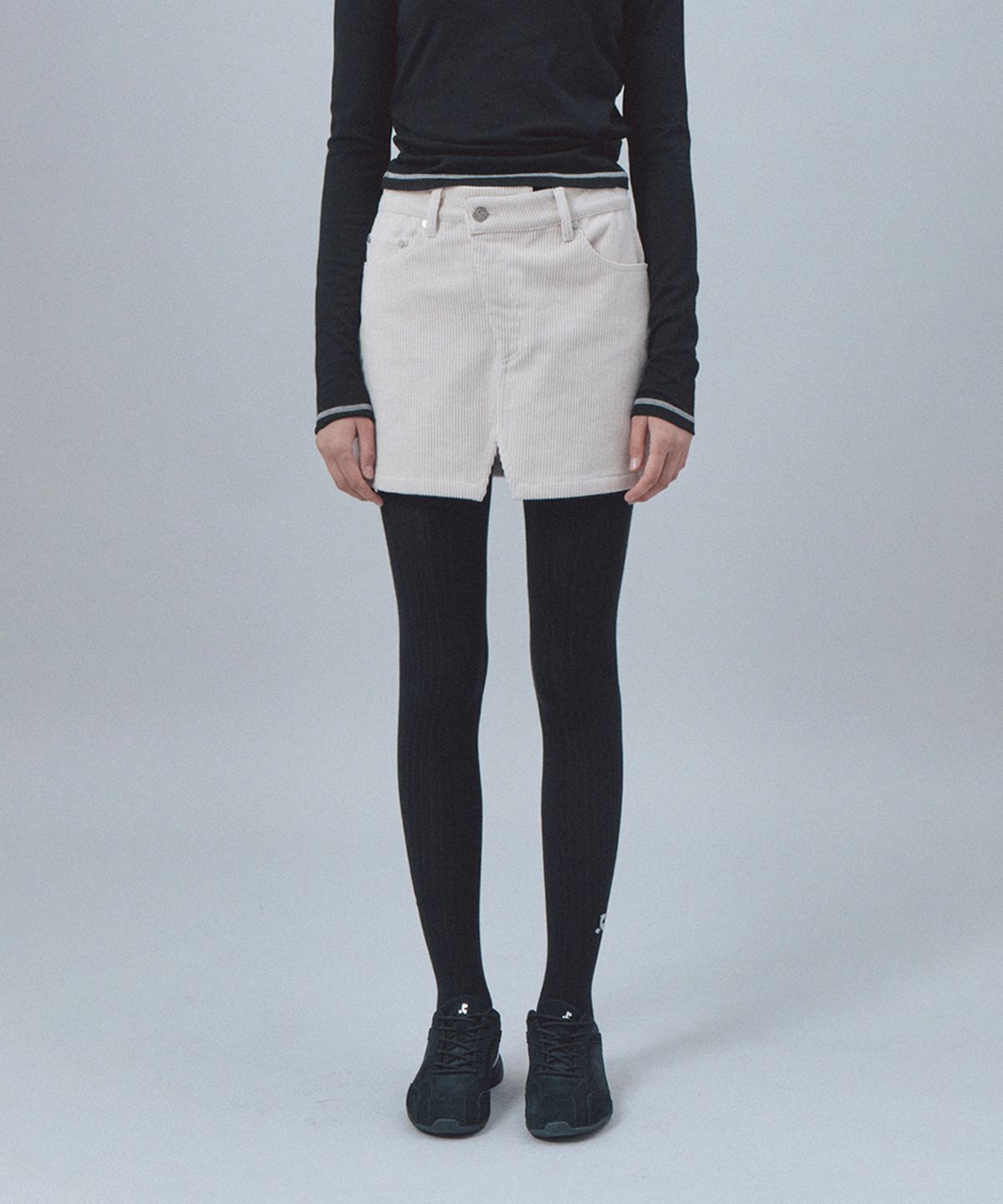 레스트앤레크레이션(REST&RECREATION) CODUROY UNBALANCE SKIRT - PINK