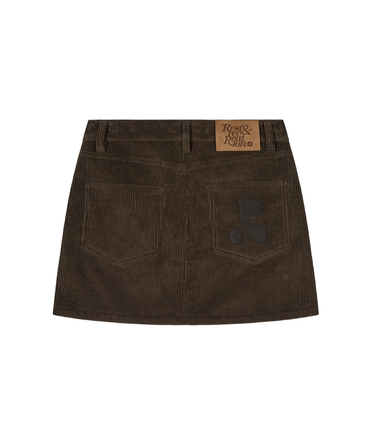 레스트앤레크레이션(REST&RECREATION) CODUROY UNBALANCE SKIRT - BROWN