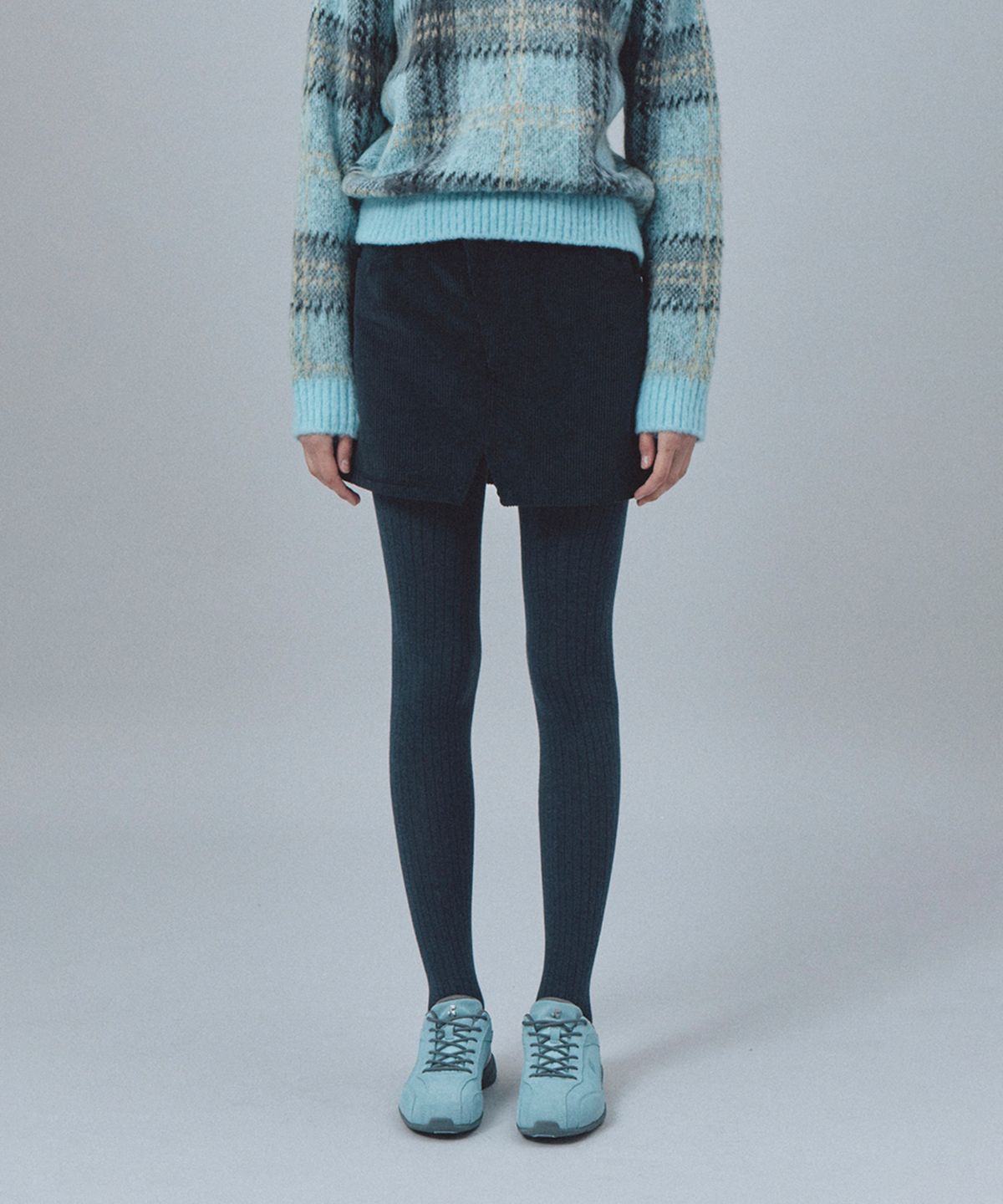 레스트앤레크레이션(REST&RECREATION) CODUROY UNBALANCE SKIRT - NAVY