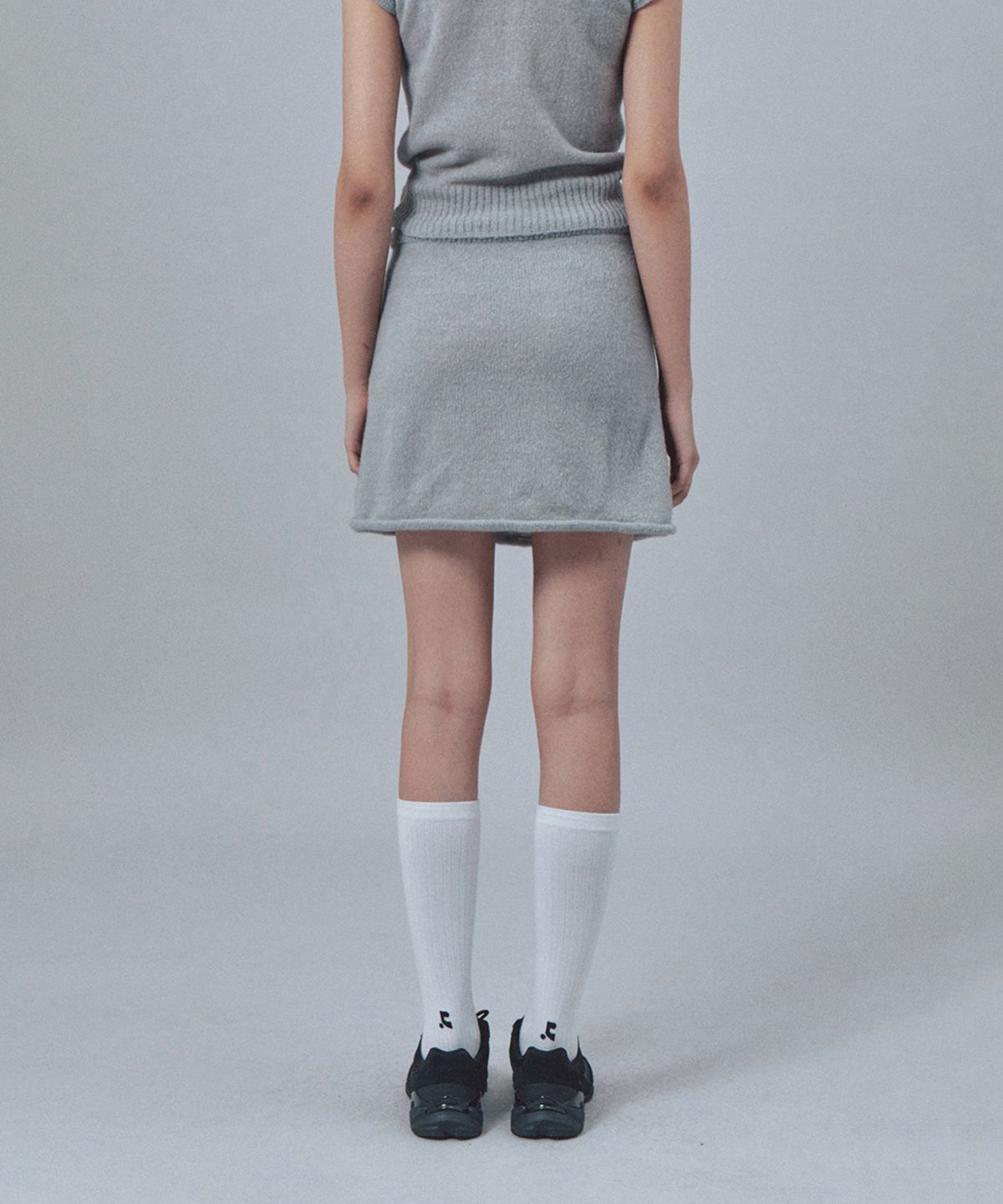 레스트앤레크레이션(REST&RECREATION) POCKET KNIT SKIRT - GREY