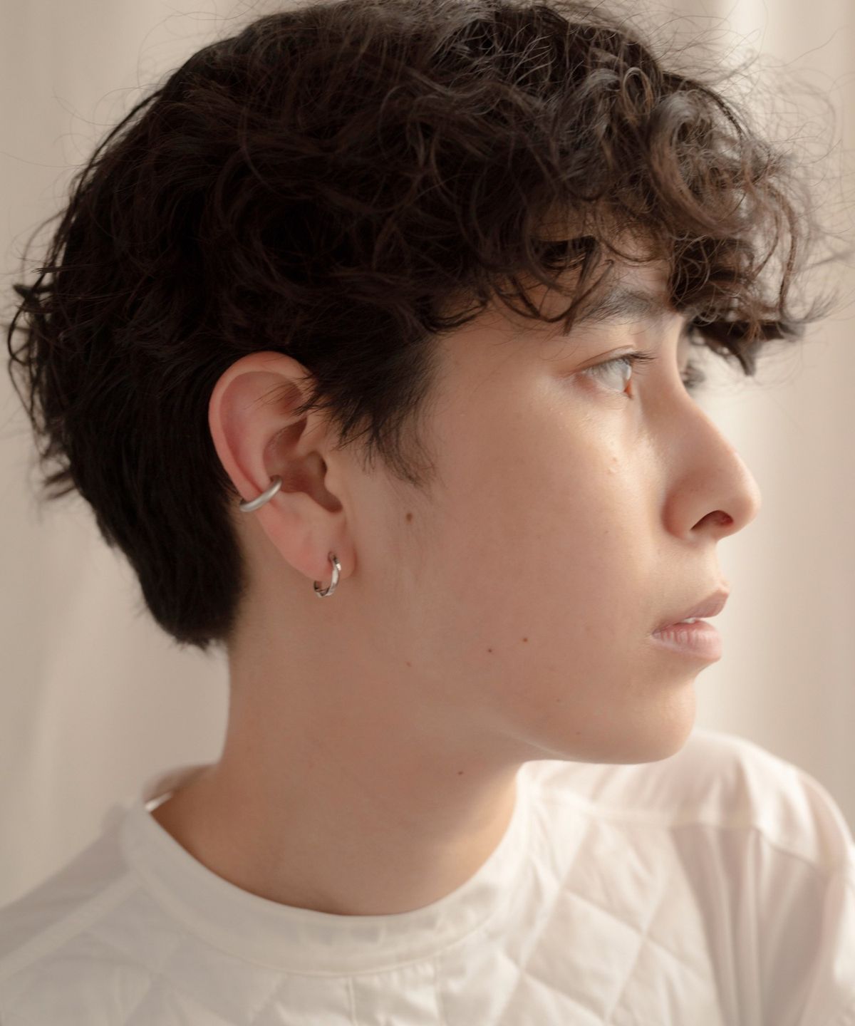 노비스도쿄(NOVICE TOKYO) 무광 후프 이어 커프 Matte Hoop Ear Cuff / Silver
