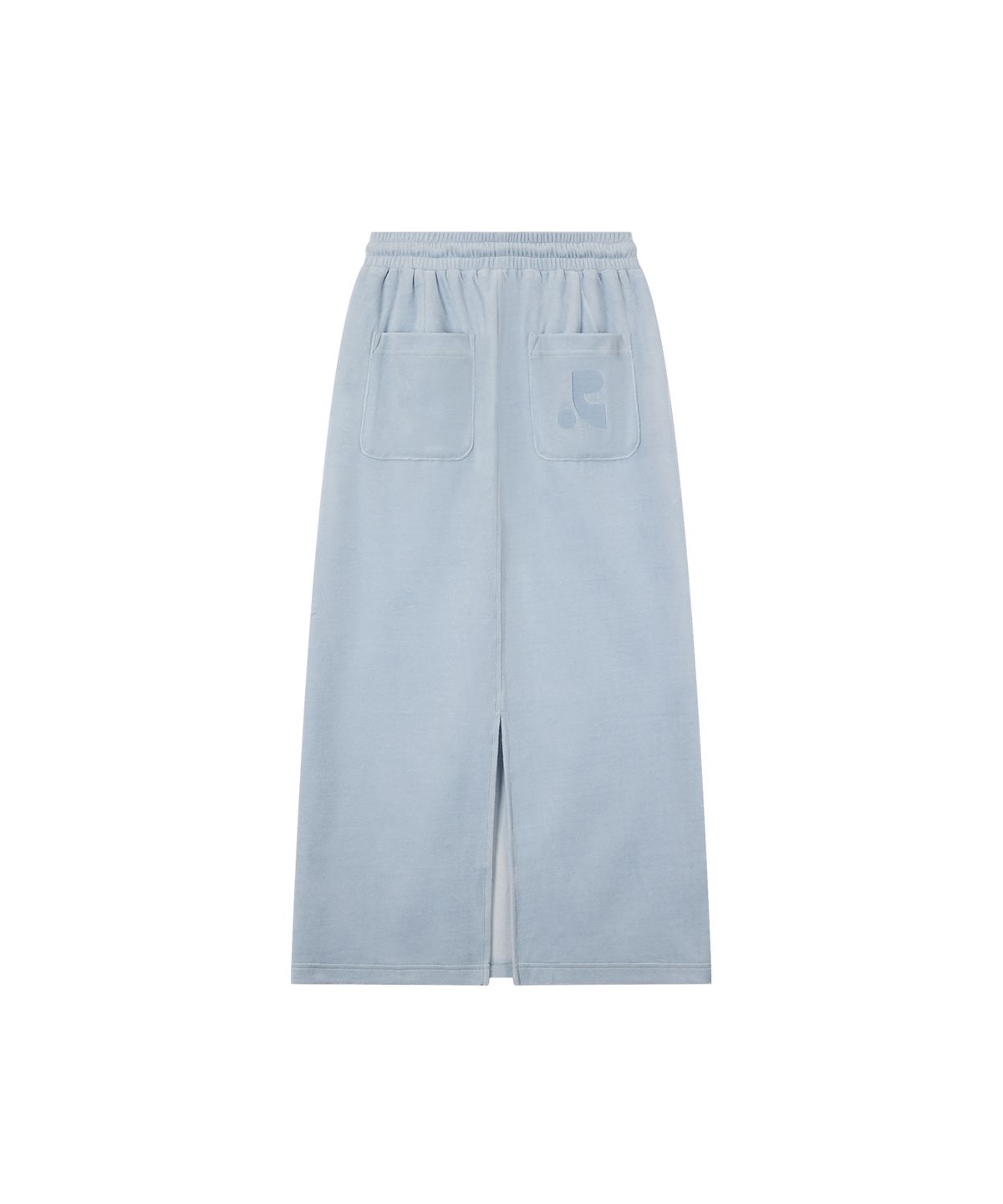 레스트앤레크레이션(REST&RECREATION) VELVET MAXI SKIRT - SKY BLUE