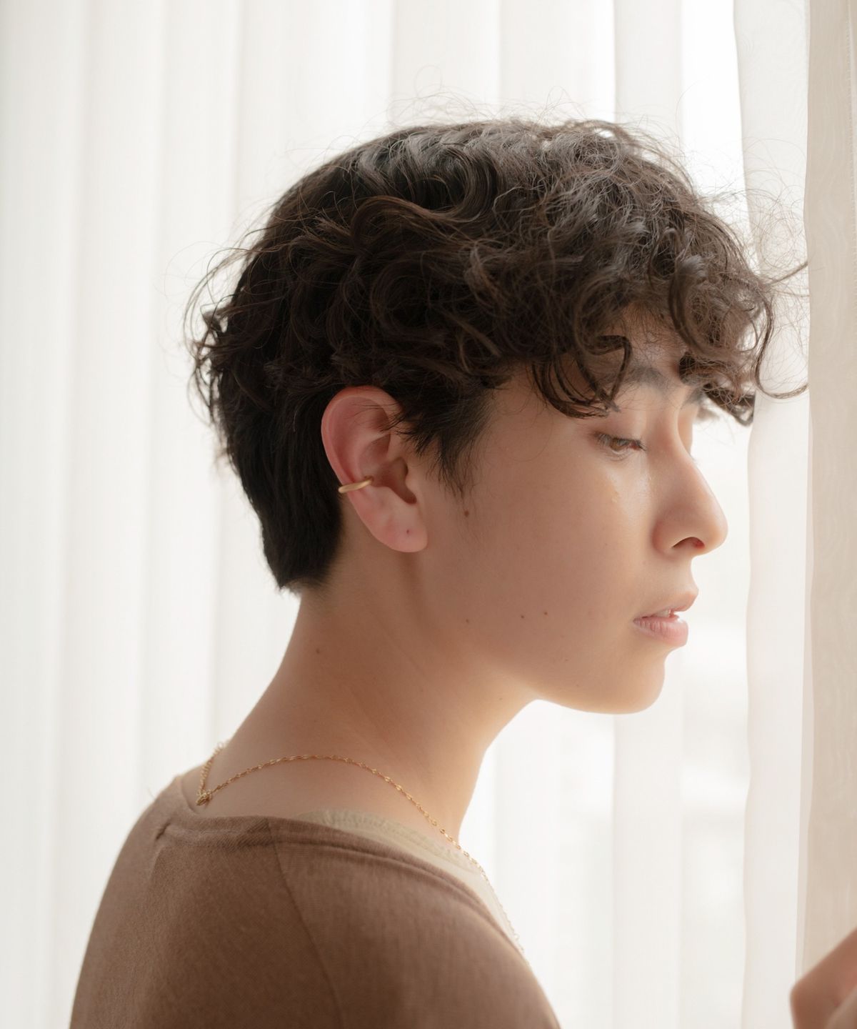 노비스도쿄(NOVICE TOKYO) 무광 후프 이어 커프 Matte Hoop Ear Cuff / Gold