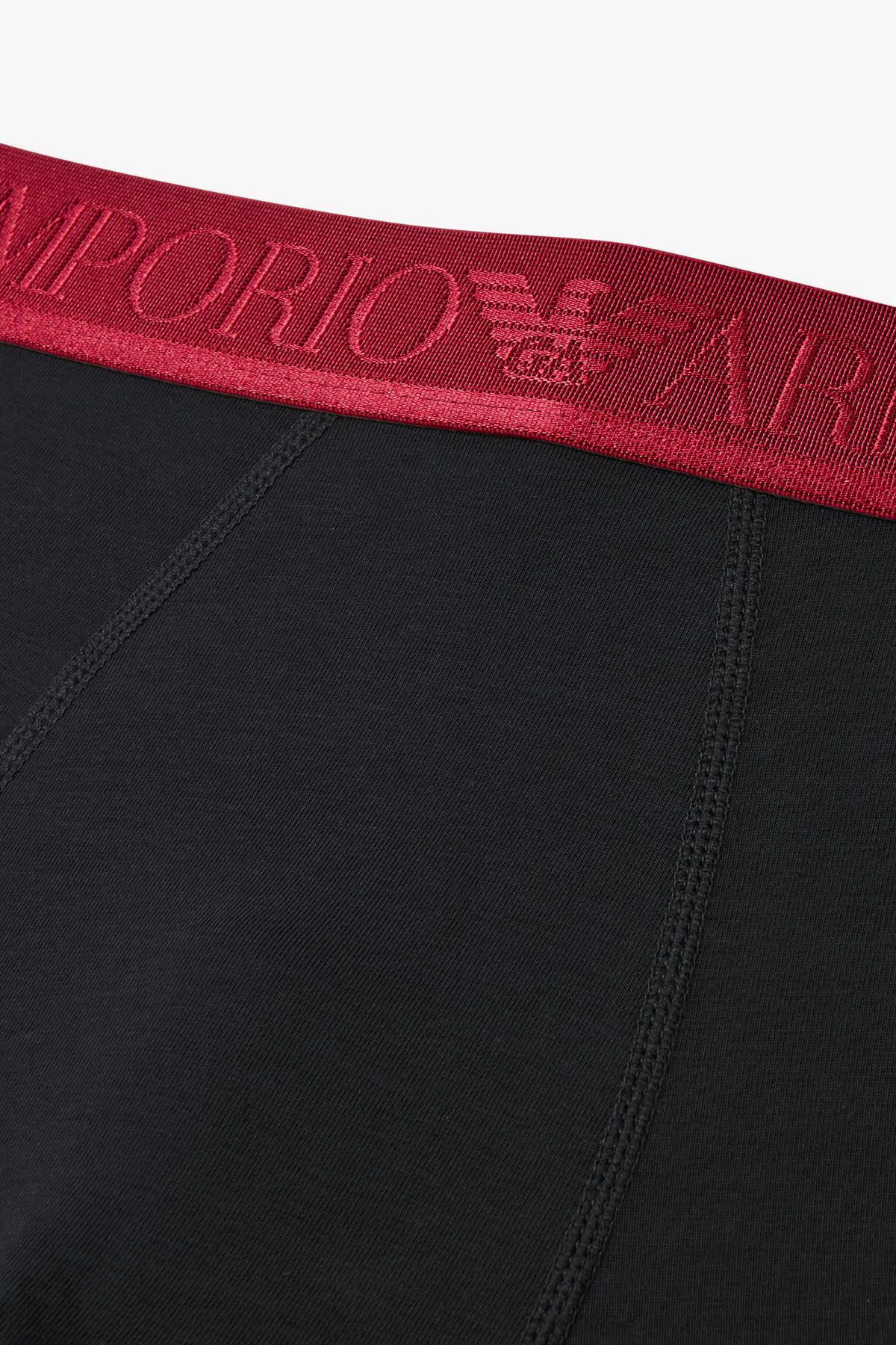 엠포리오 아르마니 언더웨어(EMPORIO ARMANI UNDERWEAR) 남성 글로시 레터링 밴딩 코튼 드로즈_블랙 0815312321