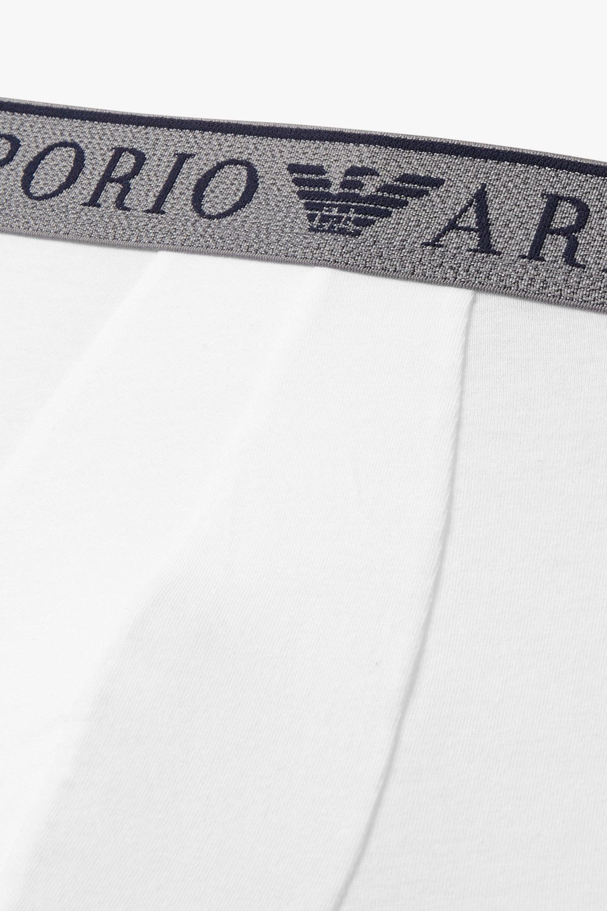 엠포리오 아르마니 언더웨어(EMPORIO ARMANI UNDERWEAR) 남성 라인 로고 밴딩 코튼 드로즈_화이트 0815312006