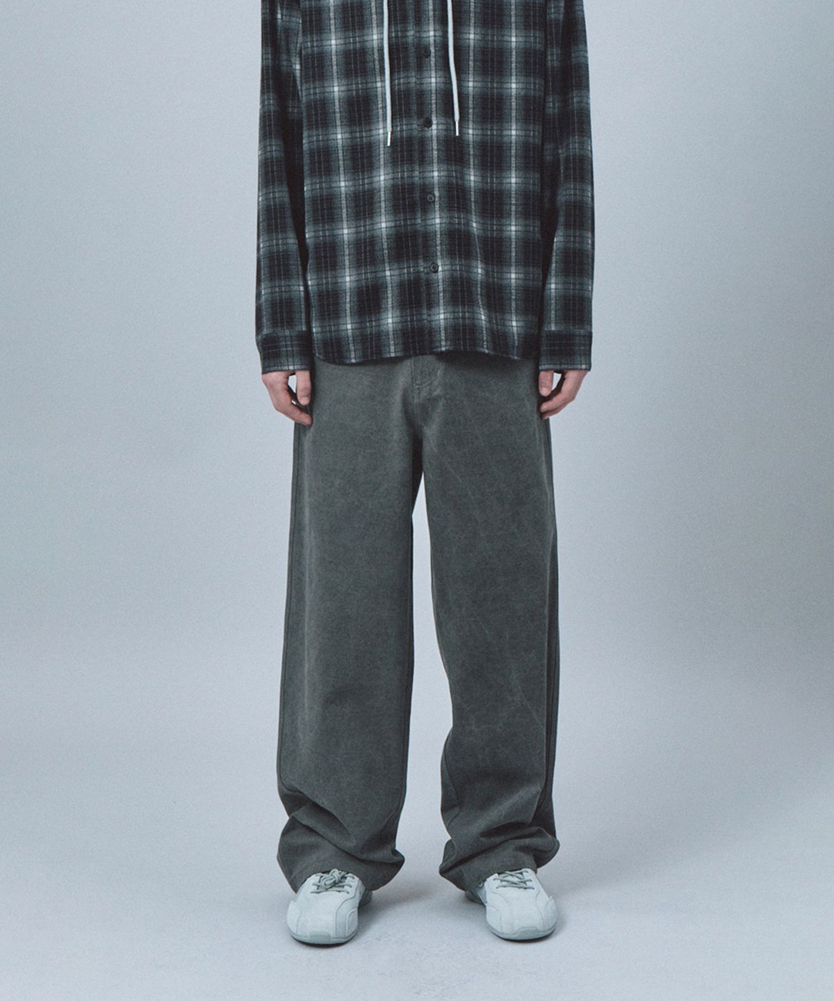 레스트앤레크레이션(REST&RECREATION) WASHED COTTON PANTS - CHARCOAL