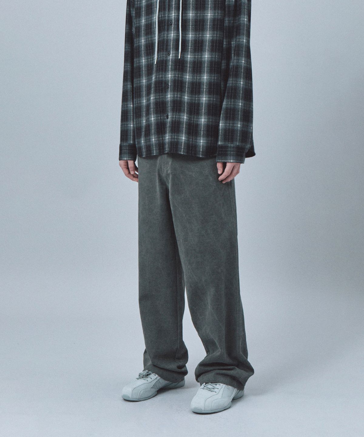 레스트앤레크레이션(REST&RECREATION) WASHED COTTON PANTS - CHARCOAL