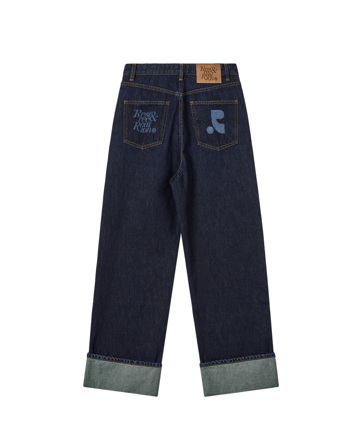 레스트앤레크레이션(REST&RECREATION) ROLL-UP WIDE JEANS - BLUE